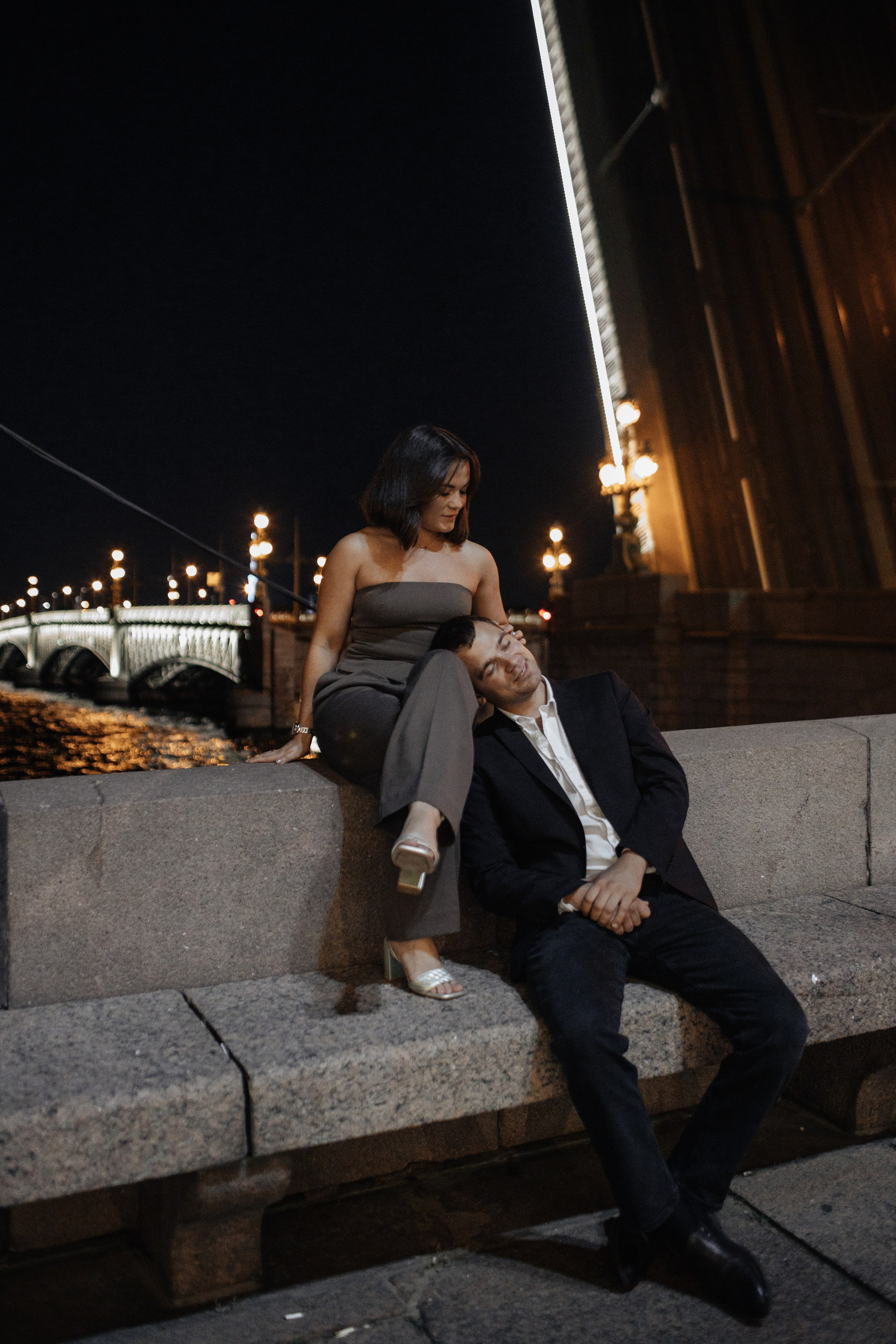 At night. Свадебный фотограф СПБ. Дарья