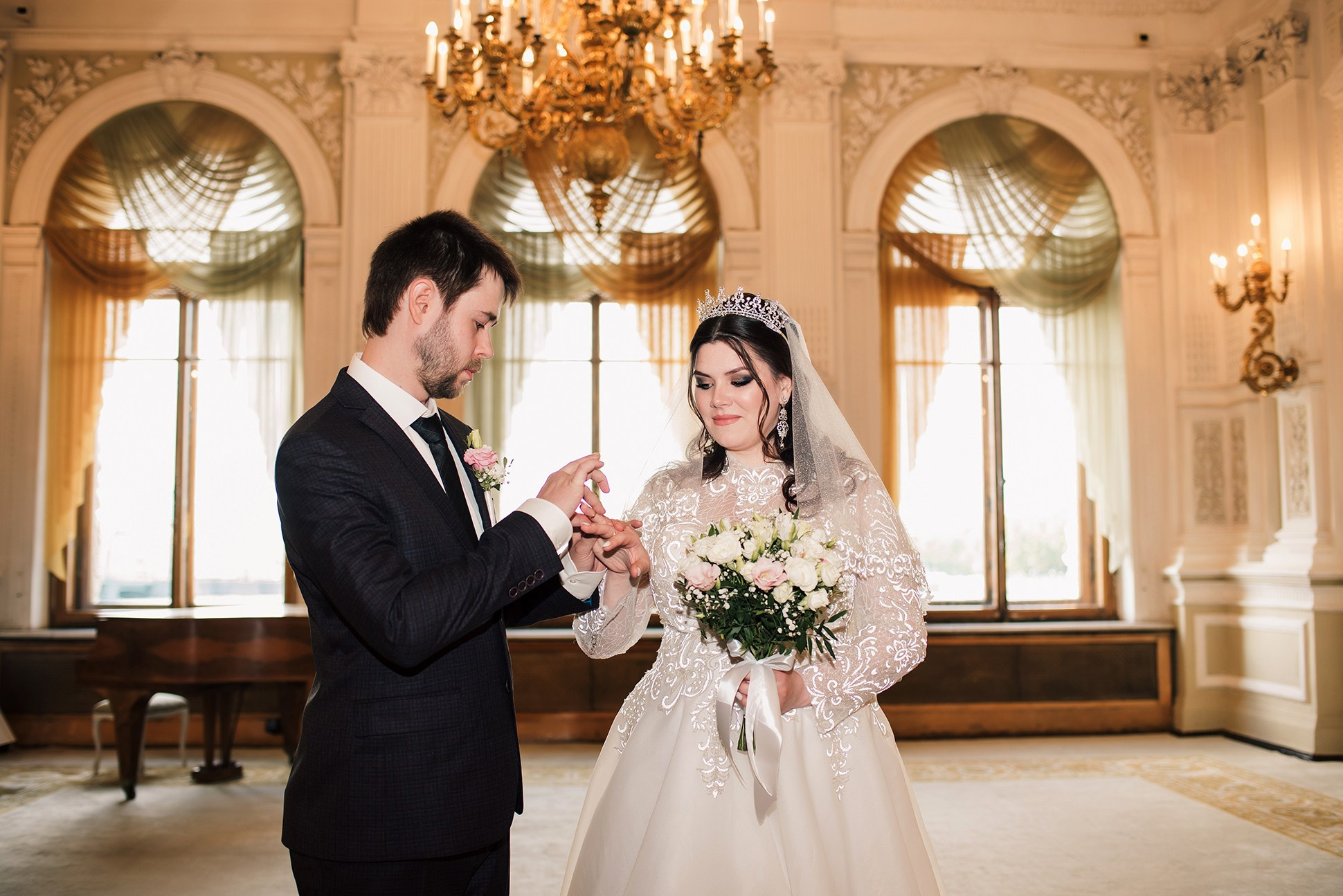 Алина и Илья. Свадебная классика. Семейный и Свадебный фотограф. Санкт-Петербург. Пушкин