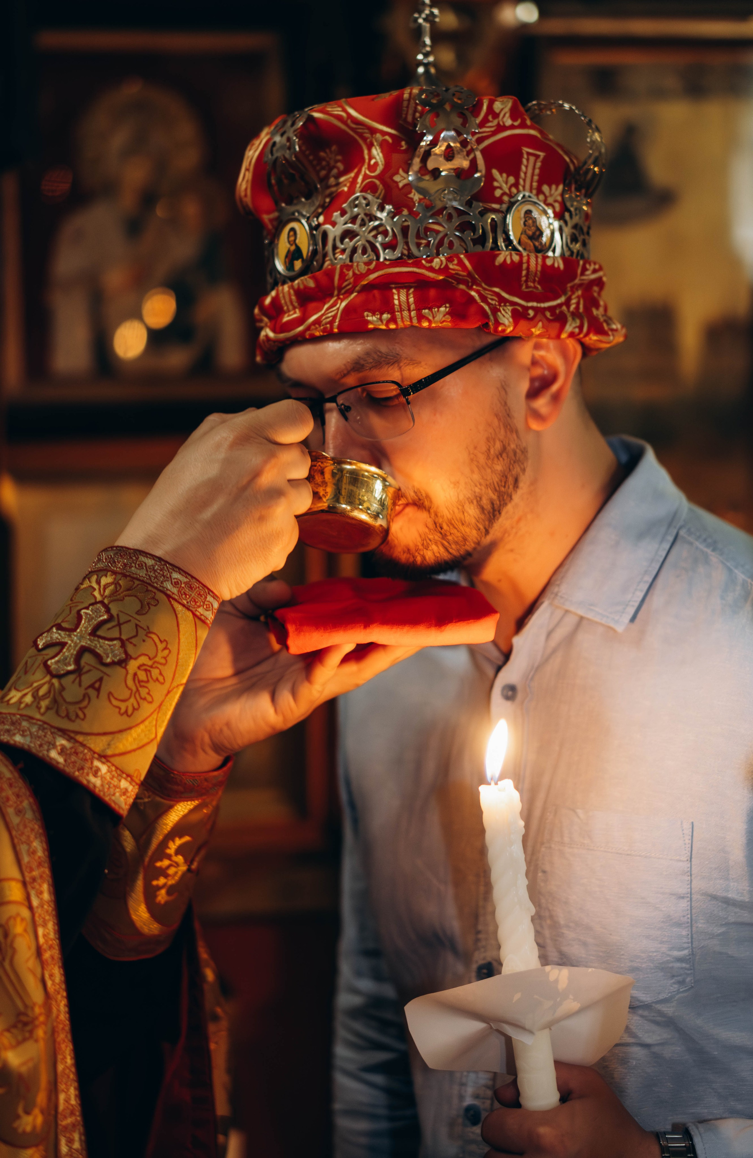 Венчание Алексея и Яны Церковь Рождества Христова. Фотограф Москва Валерия Веденина