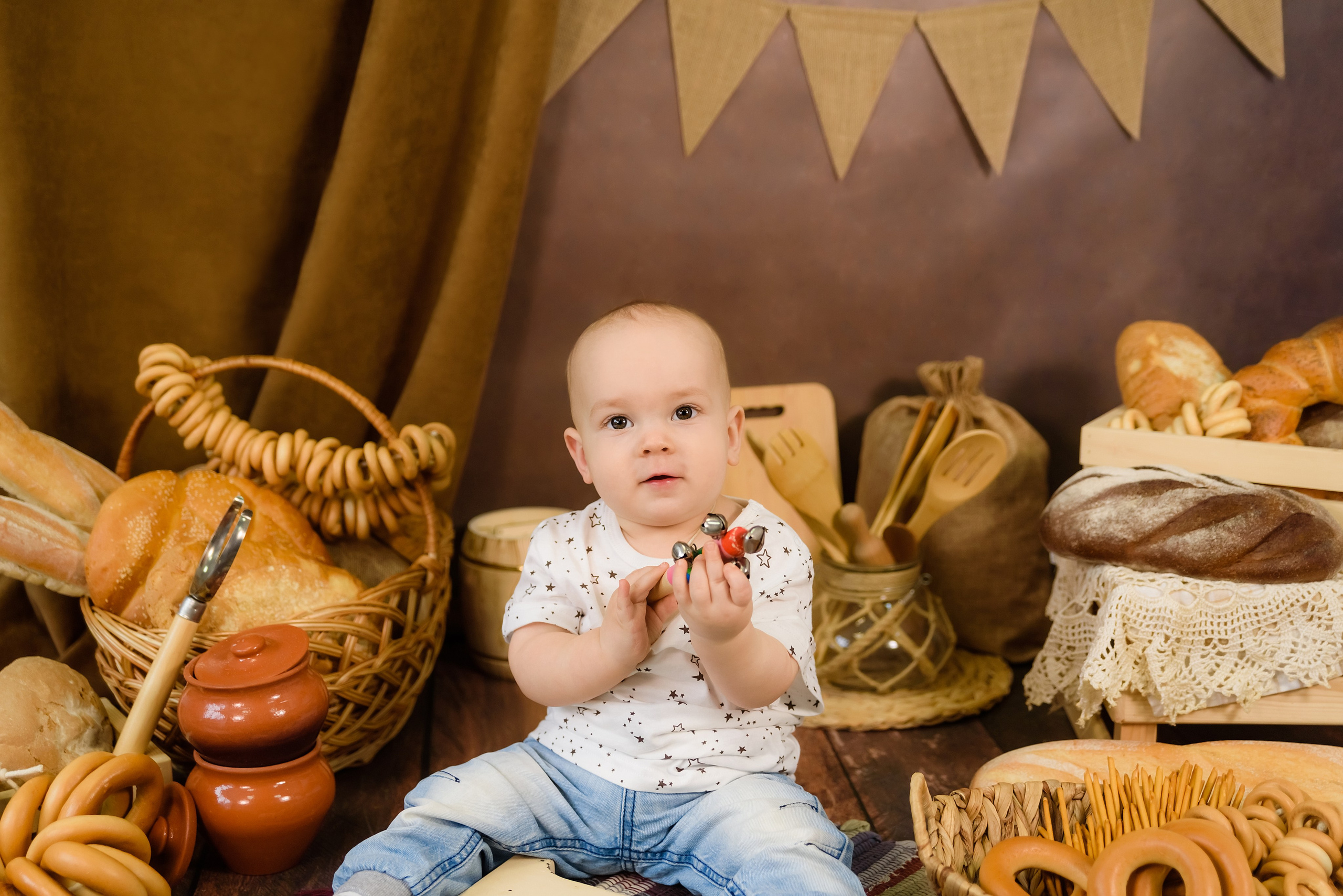 «Маленький пекарь» Саша 1 годик. Детский Фотограф |Фотограф на годик в Брянске Ирина Романова