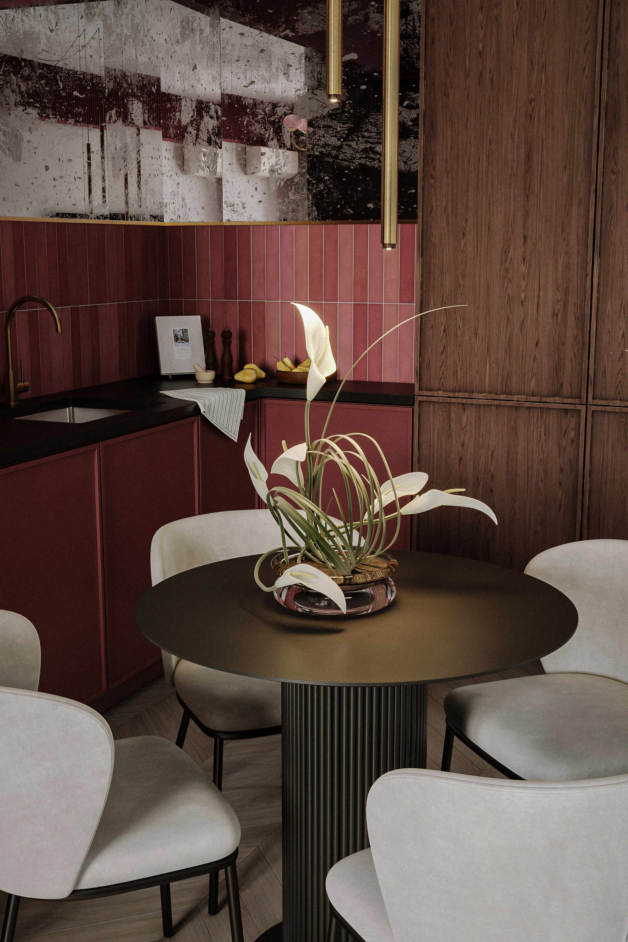 Яркая квартира. Stone Alina Интерьерная визуализация