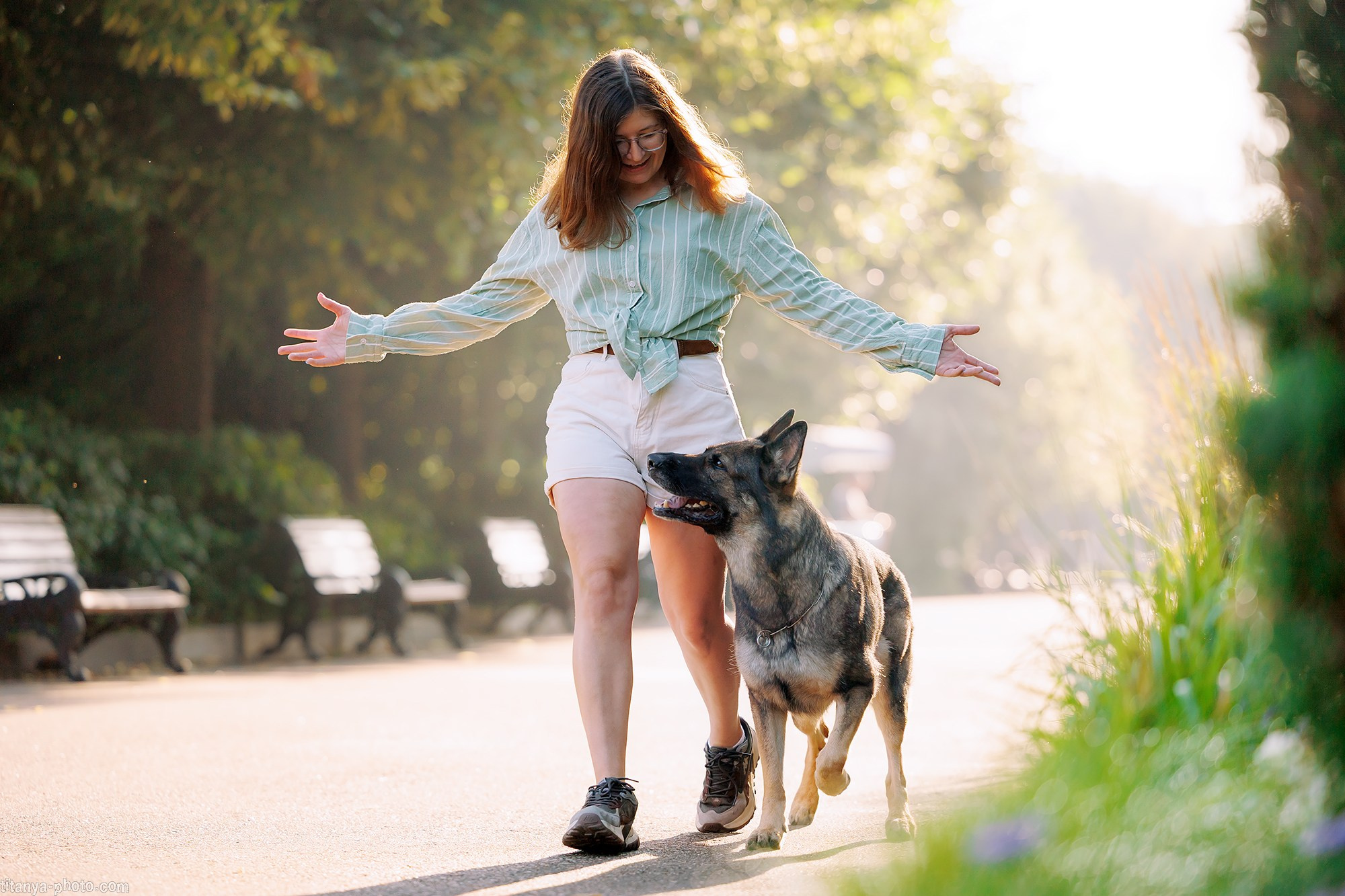 Маша и Харпи. Фотограф собак, фотограф-анималист Аня Титова (Titanya). Москва