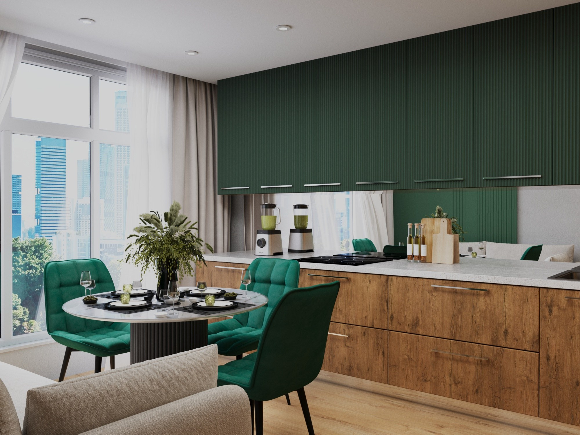 Кухня для молодой пары (г. Кемерово). Ирина Змазнева_Дизайнер интерьера_Новосибирск