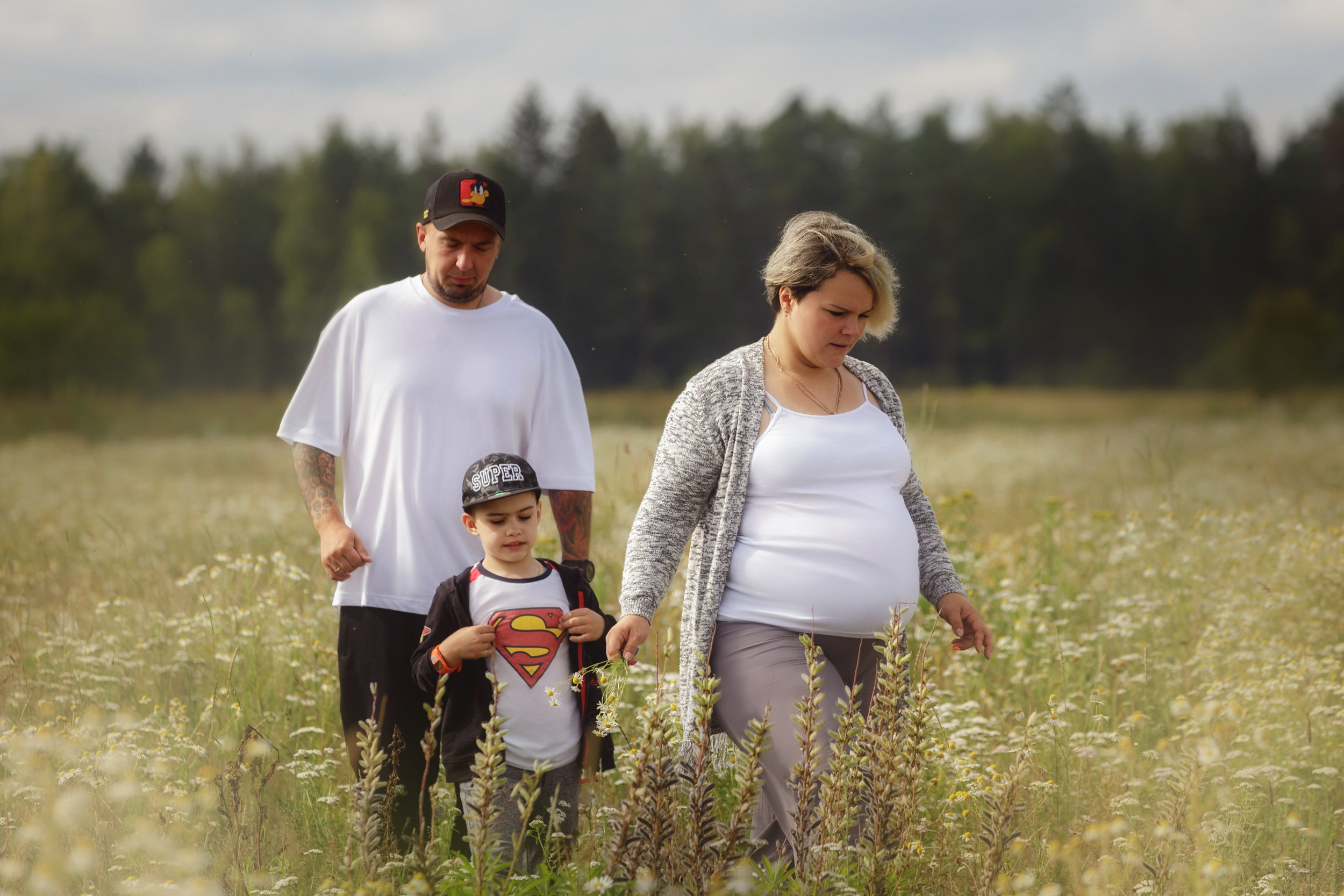 Буся и его семья. Семейная фотосессия на природе. Фотограф-анималист в Калуге Мария Шерскова