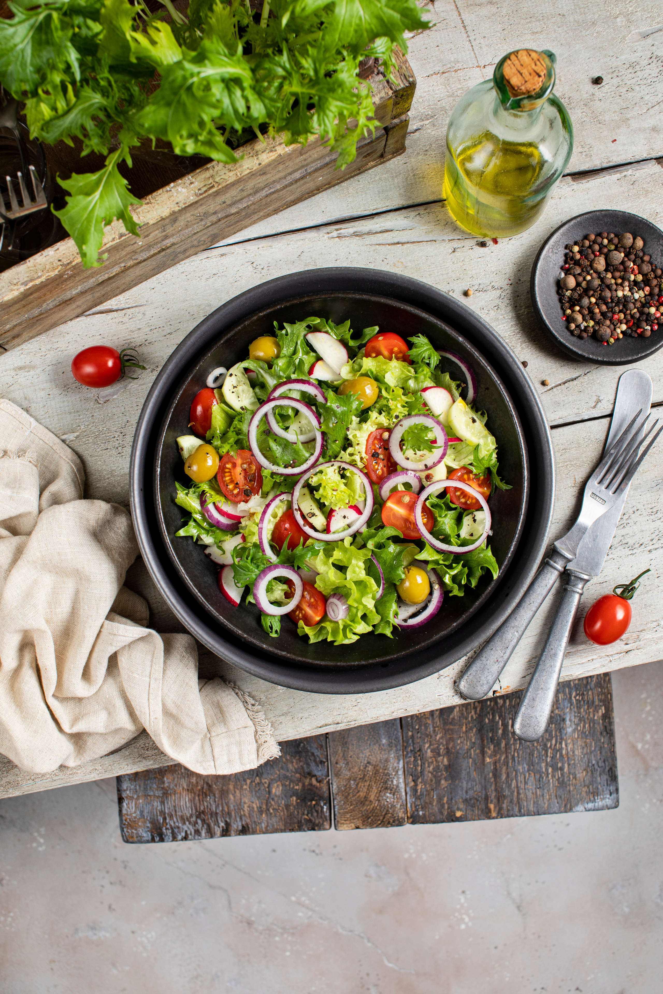 Салаты. Фудфотограф, фудстилист и сет дизайнер в Москве Алена Синицына