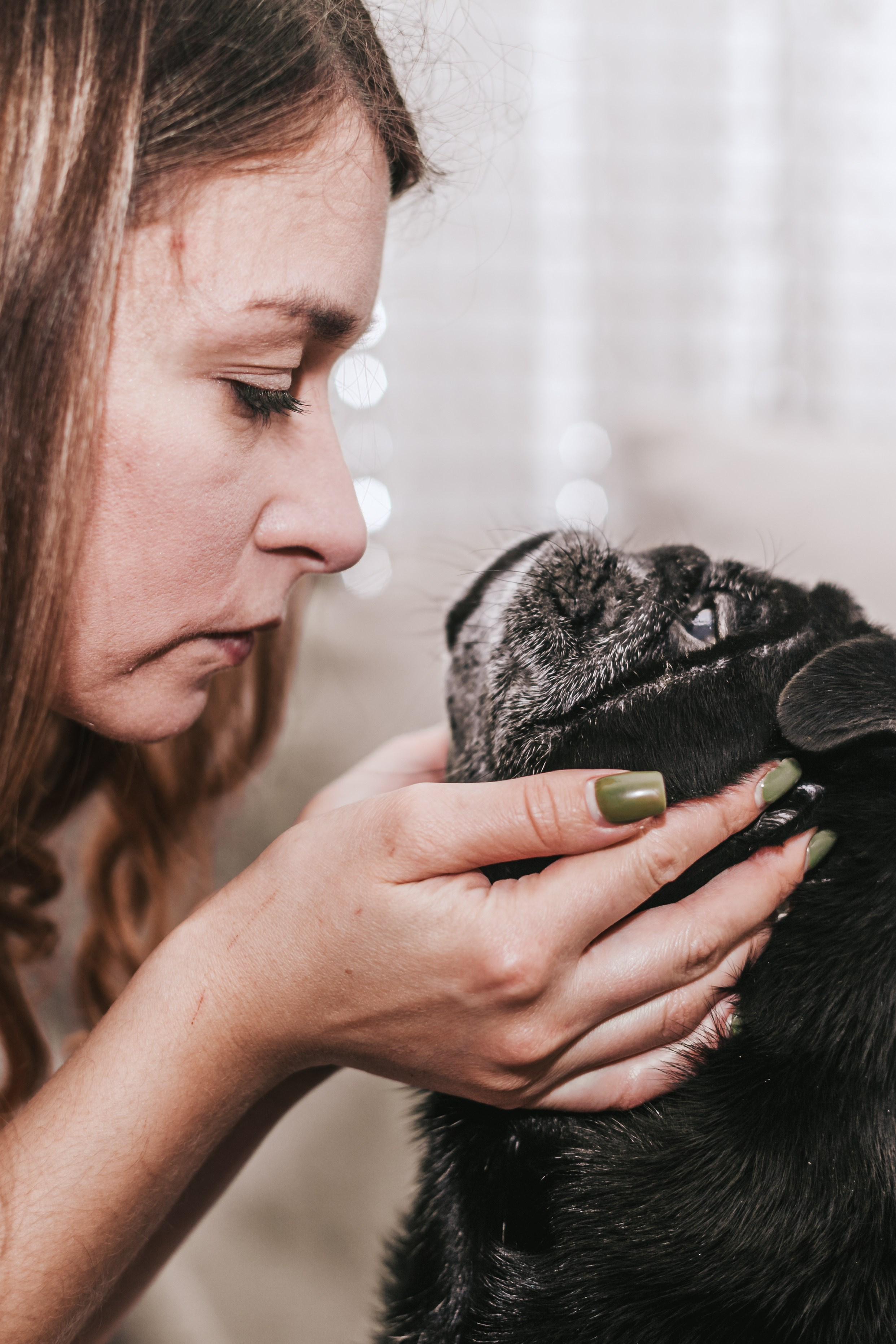 Домашняя фотосессия Оли и двух ее мопсов. Фотограф-анималист Татьяна Степанова