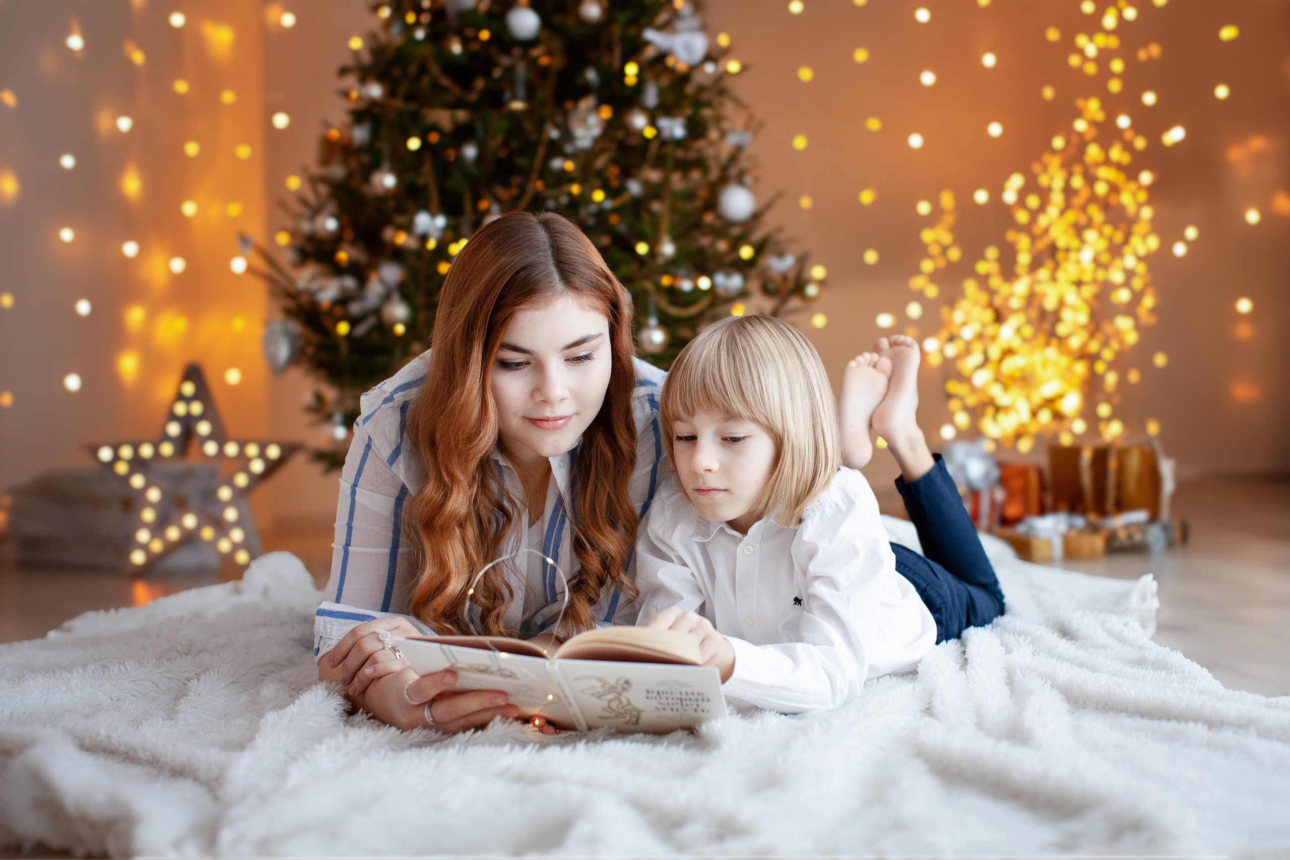 Зимой тепло в кругу семьи. Портретная и семейная съемка. Фотограф анималист