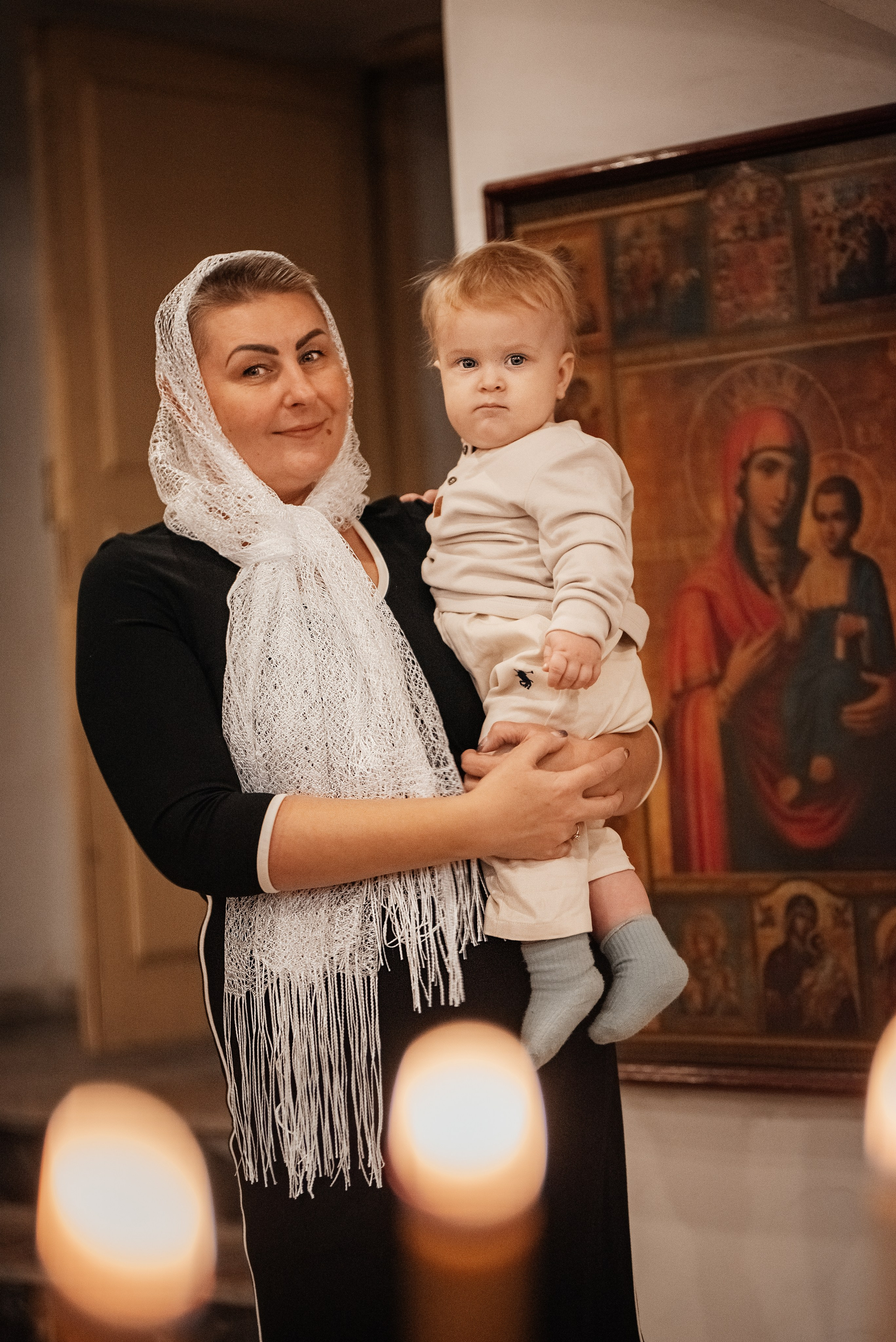 Крещение Михаила //// Храм преподобного Сергия Радонежского. Семейный и детский фотограф в Туле