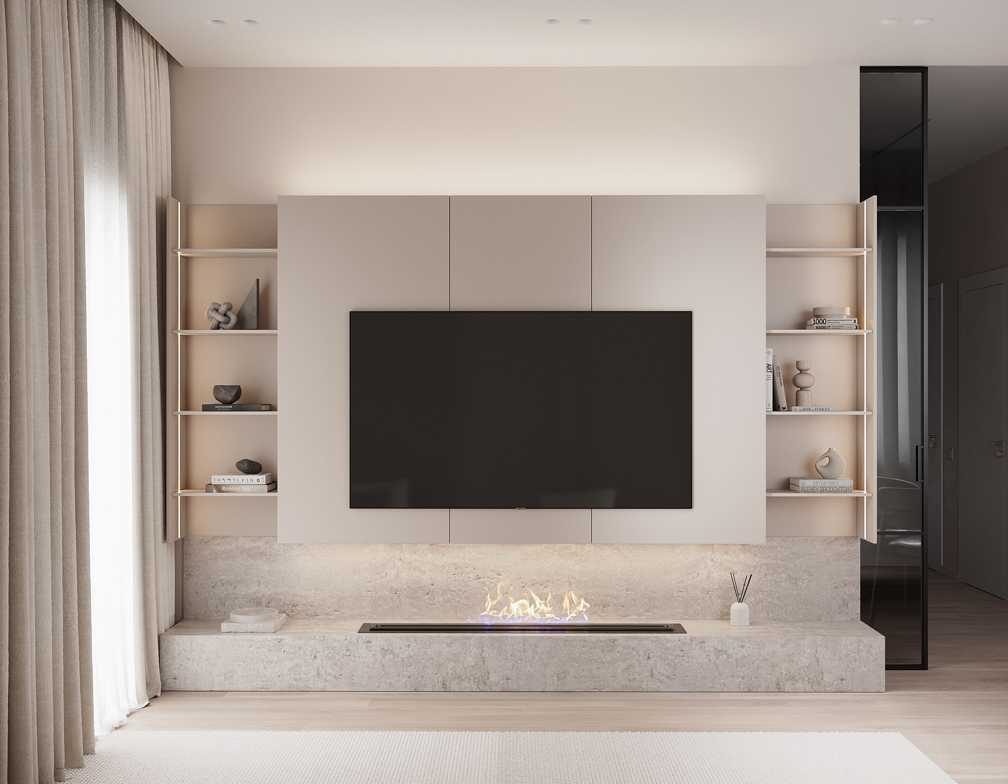 Визуализация интерьера дома в деревне Подосье. 3d визуализатор marybond3d