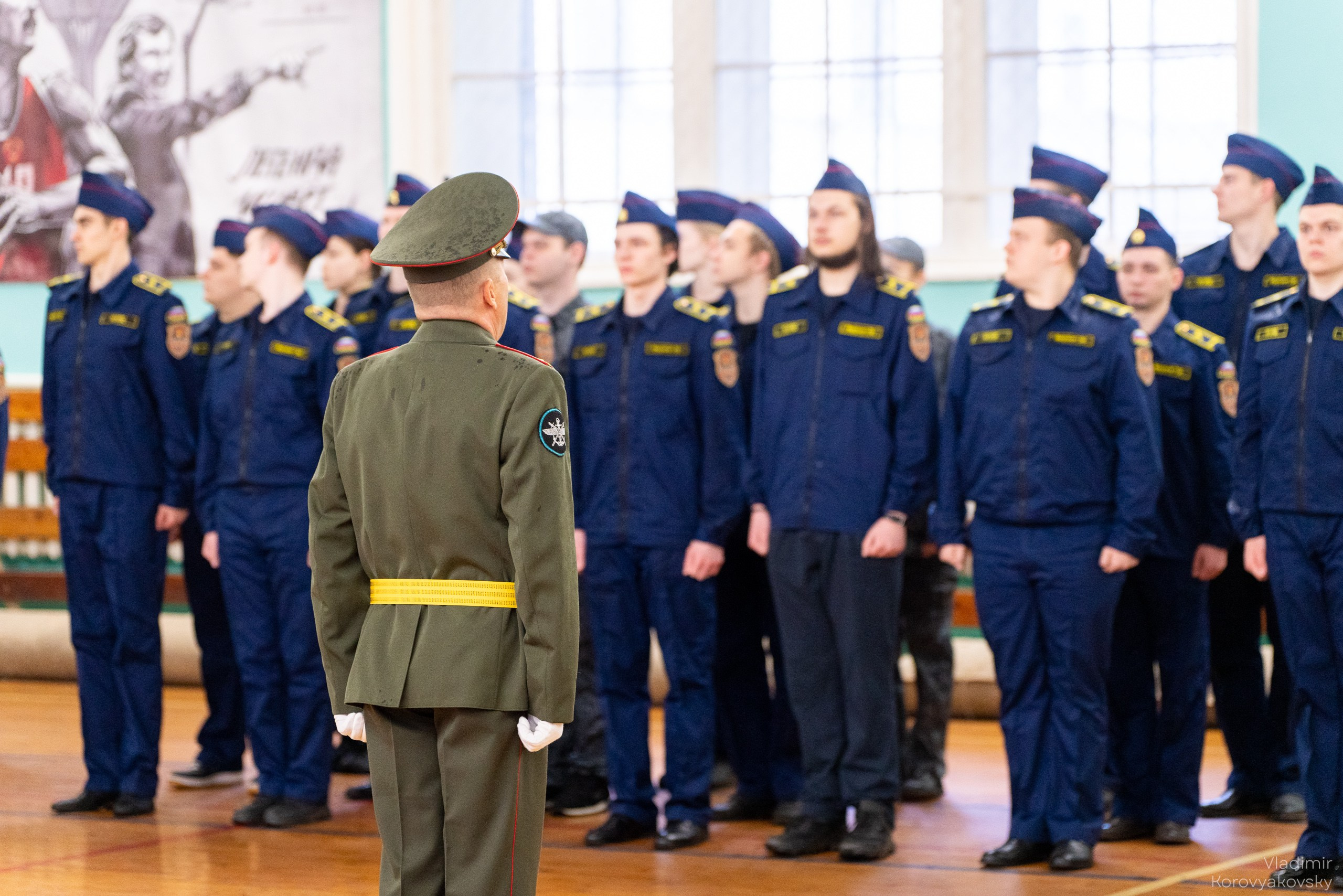 Торжественное закрытие курса военной подготовки. Фотограф Владимир Коровяковский