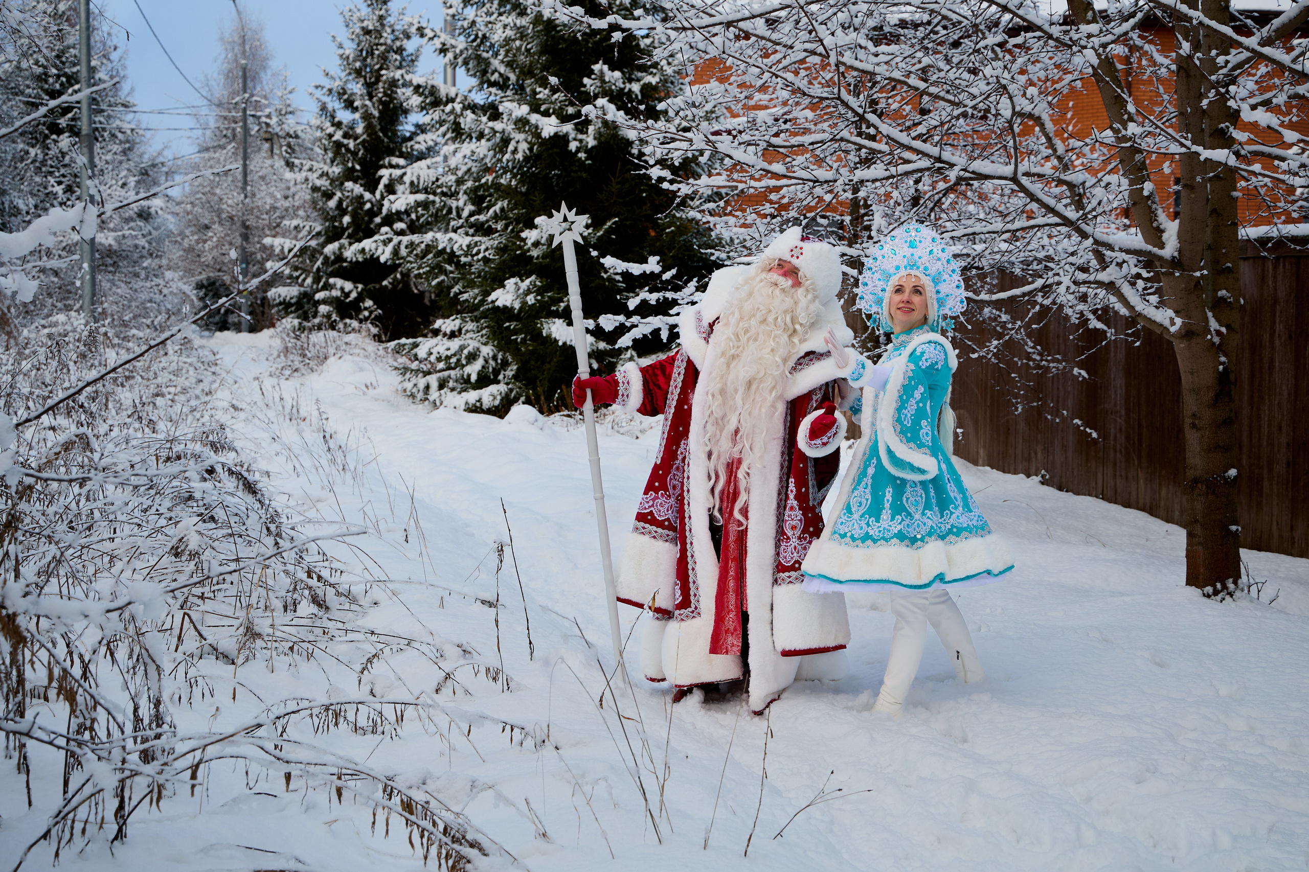 Дед Мороз и Снегурочка. Свадебный фотограф Москва и Московская область Борисов Сергей