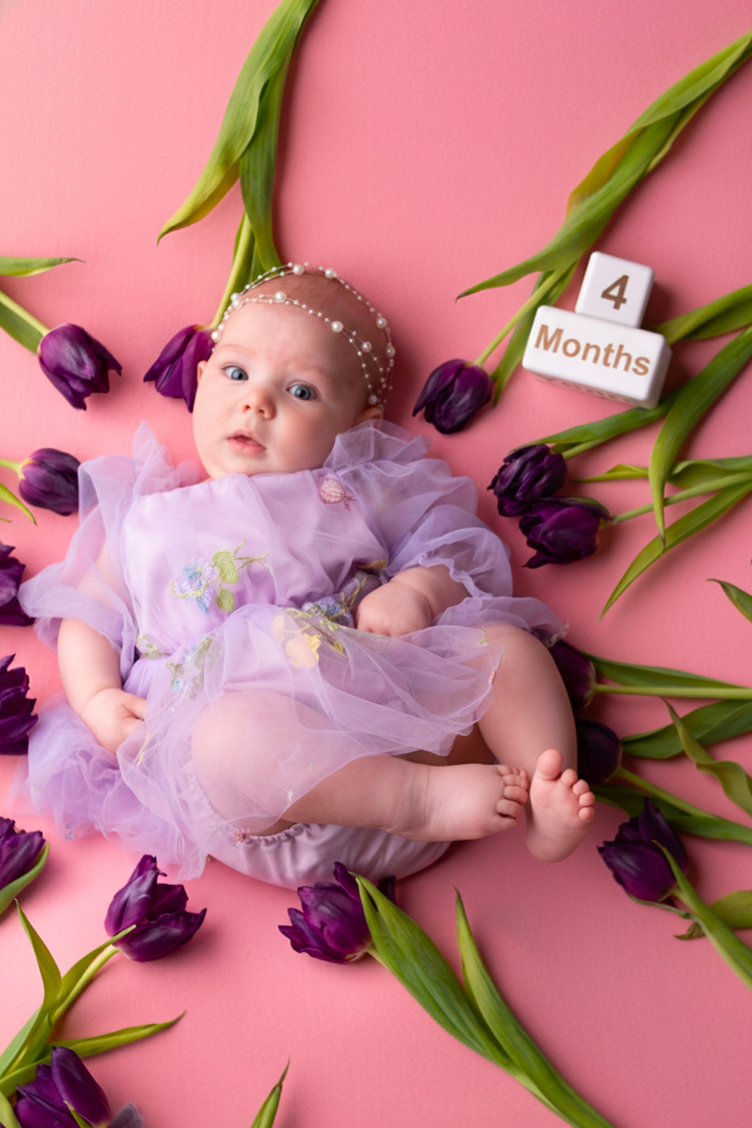 Полина 4 месяца. Первый кадр | newborn фотограф | Всеволожск