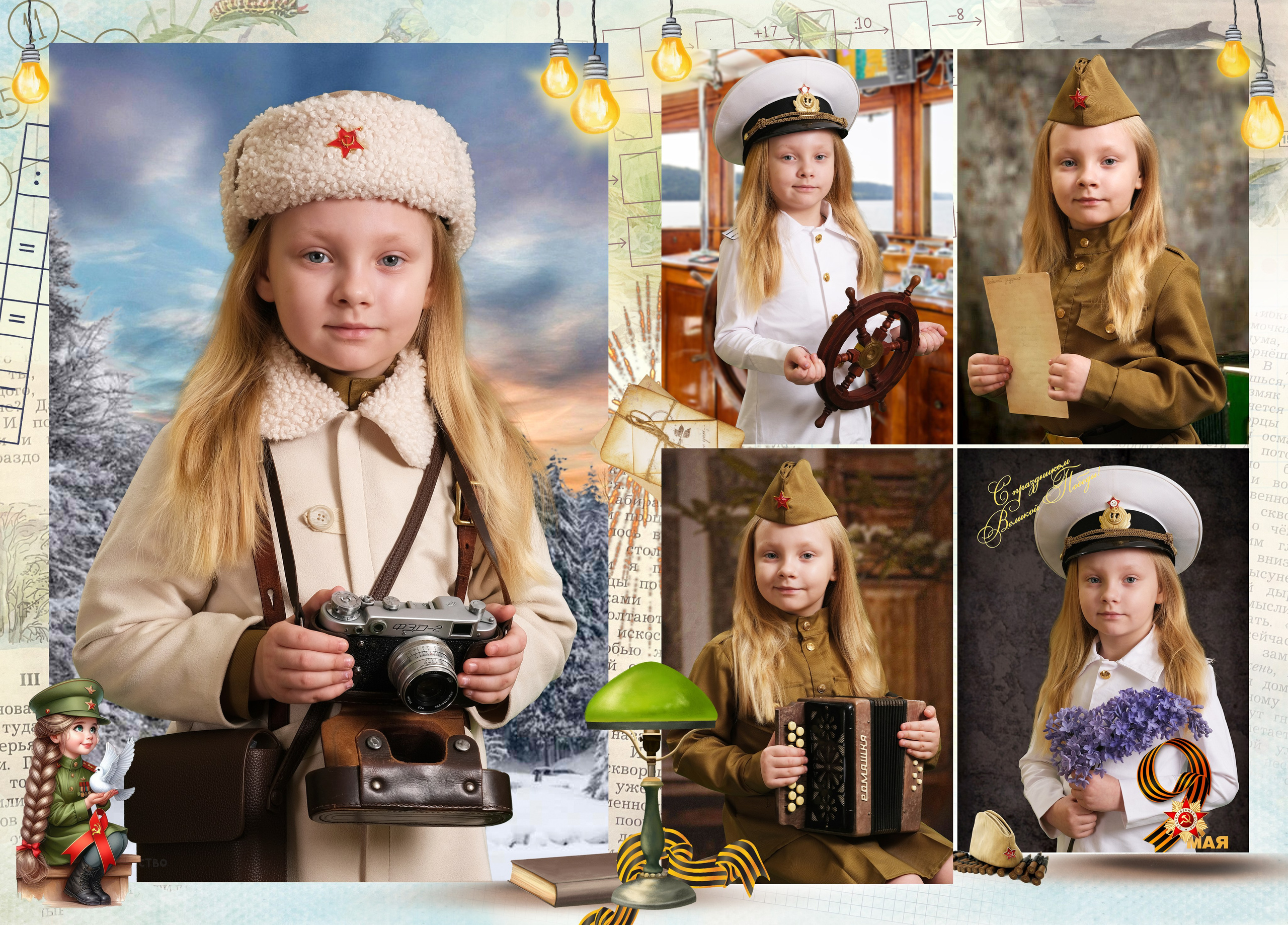 Альбом в детский сад, 9 мая, утренник,фотосессия, обложка для фотокниги, портретная съёмка,военная тематика, фотопроект 9 мая