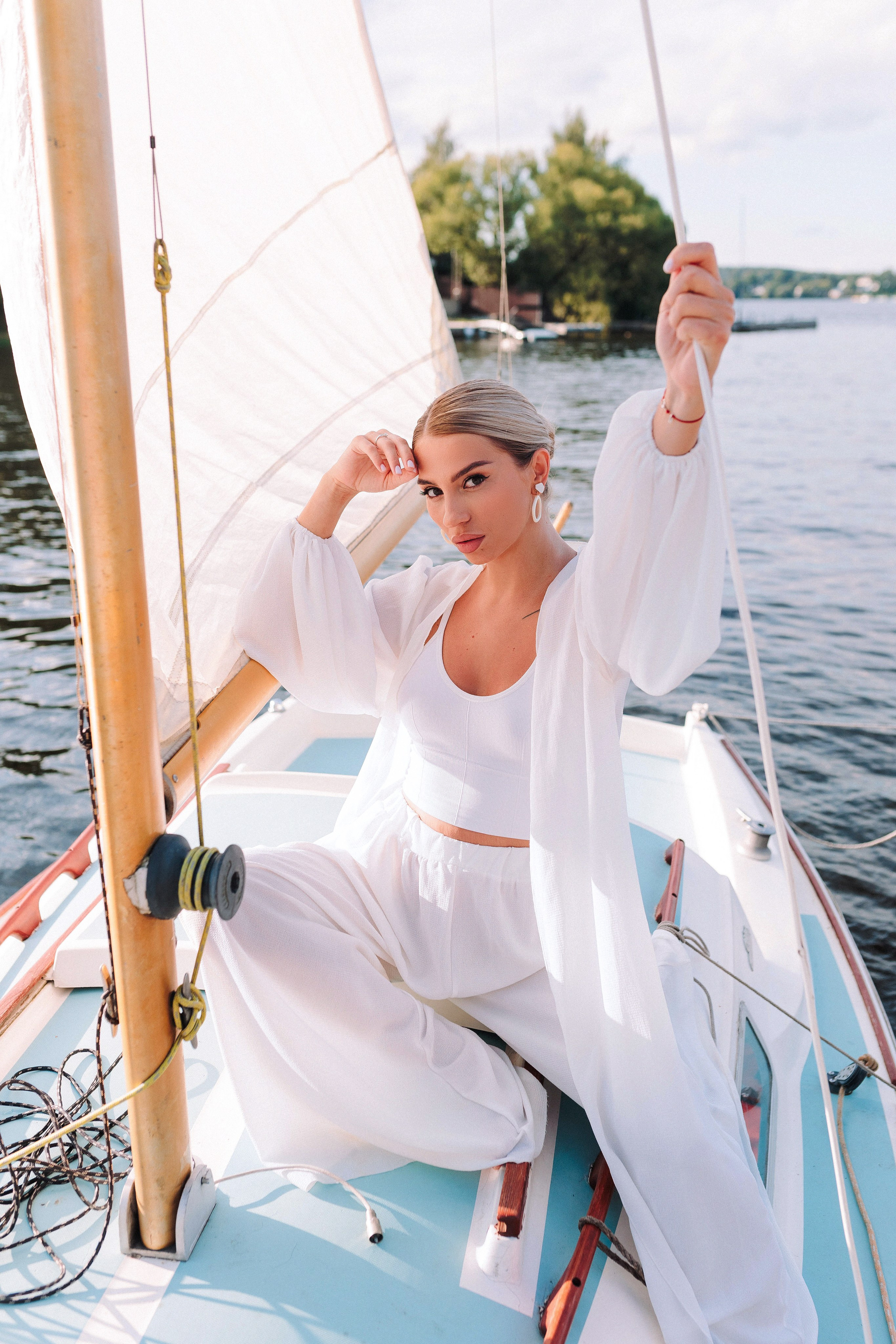 Съёмка на яхте. Фотограф Полина Лытнева