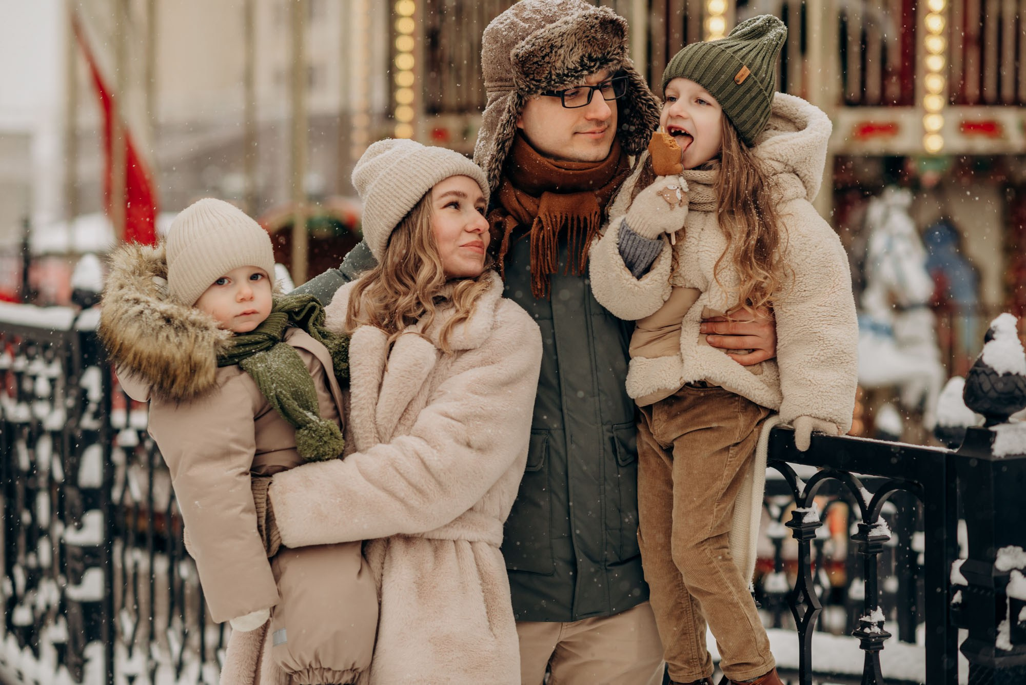 Новогодние фотосессии в центре Москвы. Семейный фотограф в Домодедово и Москве Елена Пичугина