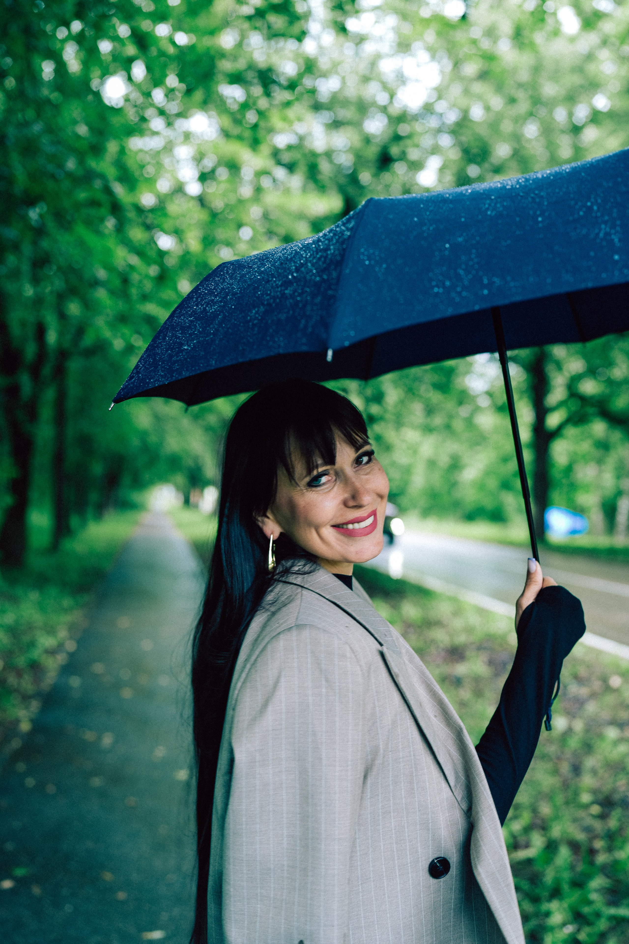 Галина (прогулка под дождём). Фотограф в Москве