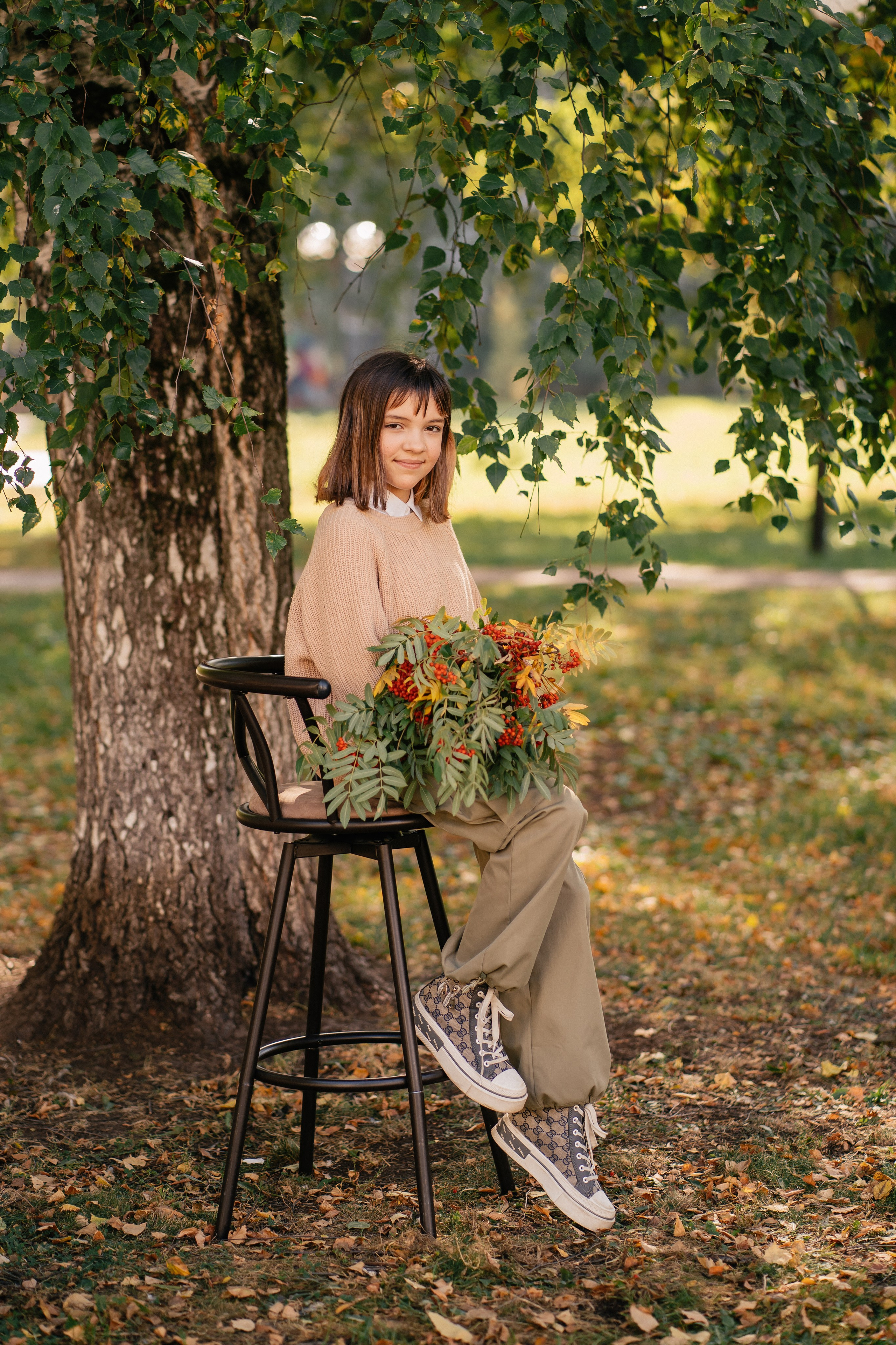 Осенняя фотосессия для школьников. Выпускные альбомы в городе Кирове. Фотограф Екатерина Невская