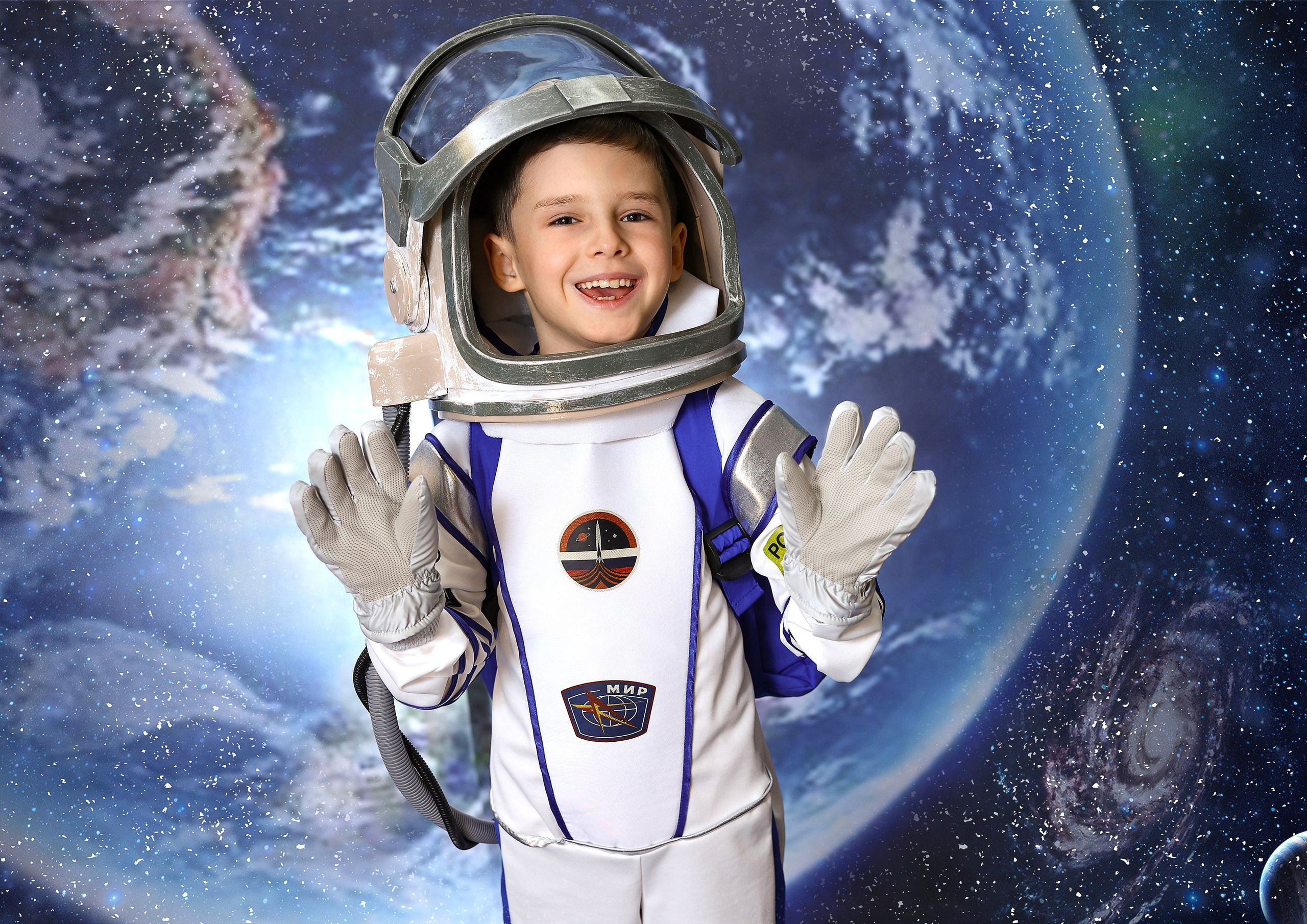 Фотосессия «Новый год в космосе» 2024 год. Фотограф в детский сад Елена Колчева Новокузнецк