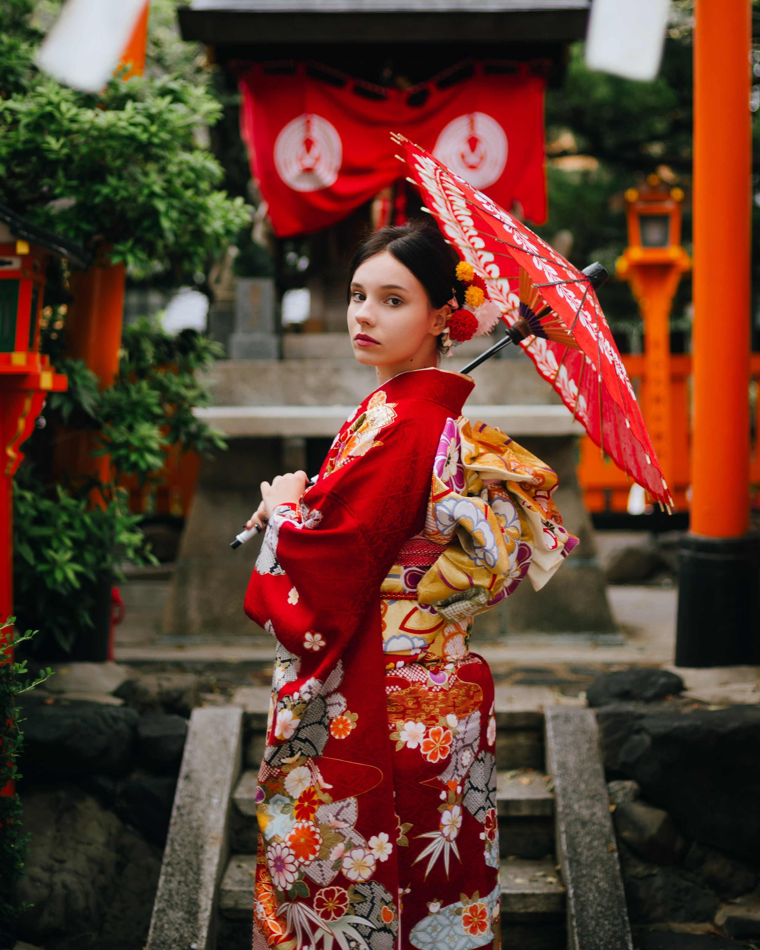 Kimono photoshoot in Kyoto. Photographer in Tokyo Anatolii Ozarto