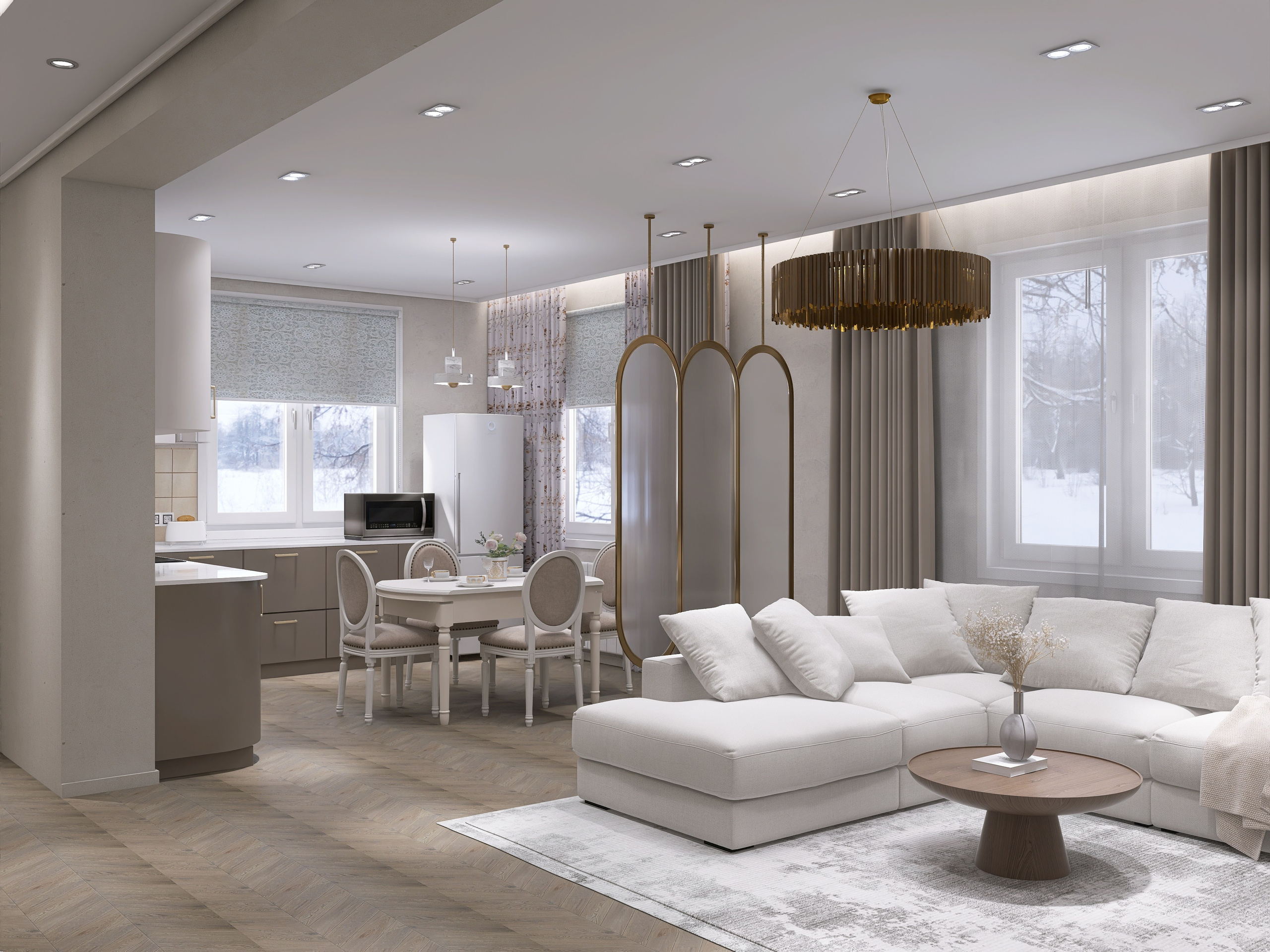 КП Русское поле. Площадь 60 кв. м. Дизайнер интерьера в Новосибирске_Елена Сергеева