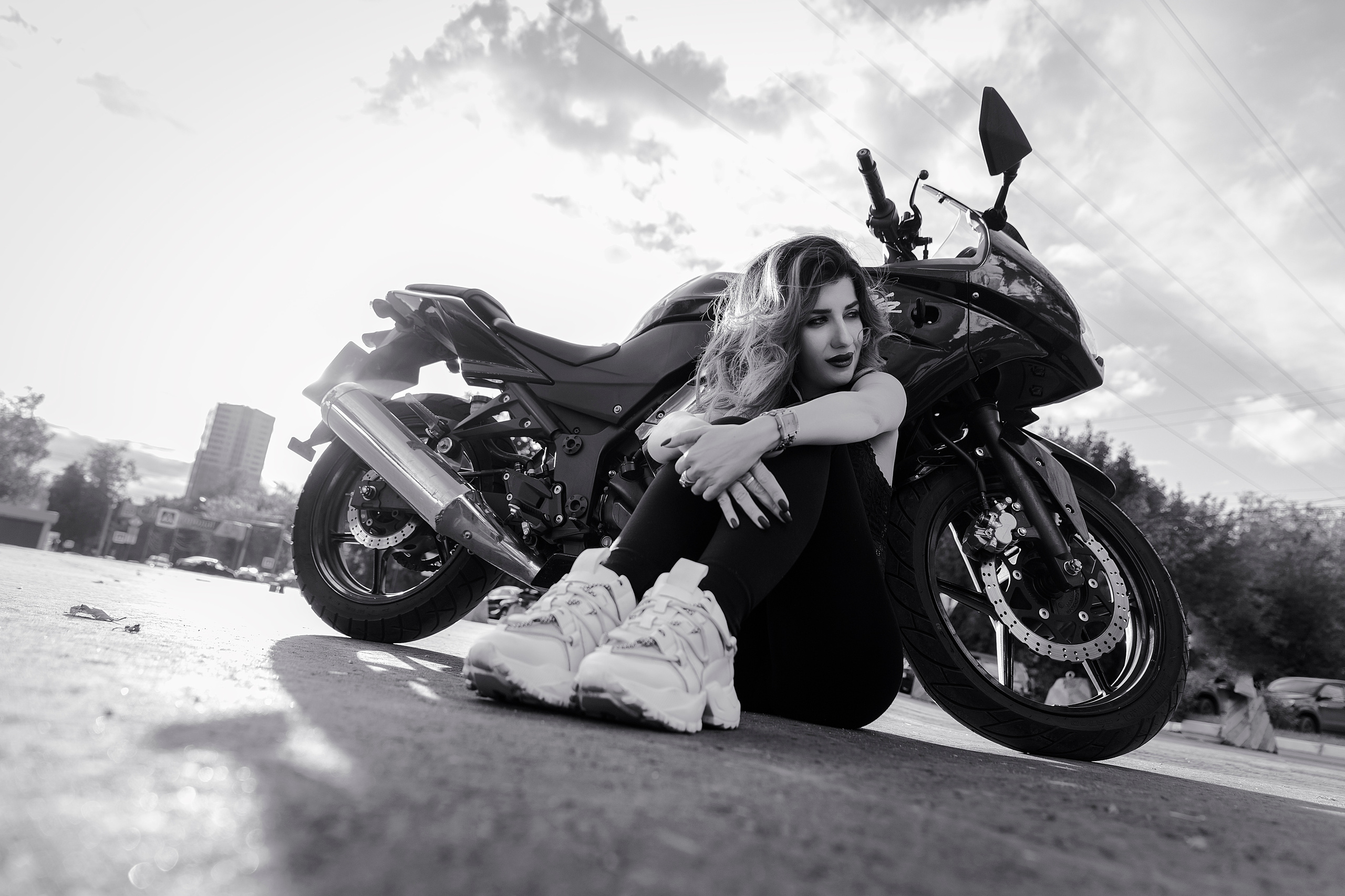 Фотосессия на мотоцикле. Женский фотограф Москва, Лобня