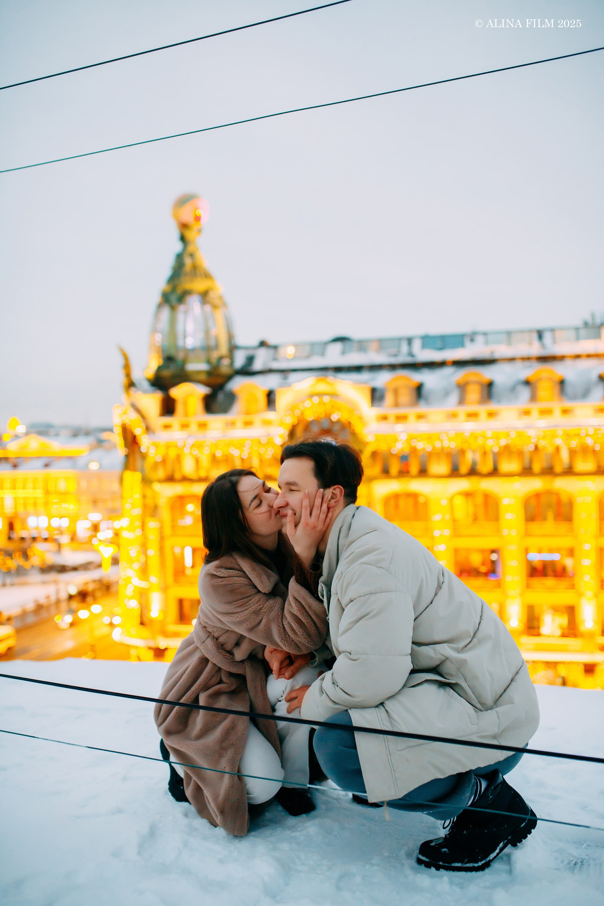 Фотосессия на крыше у Зингера. Фотограф в Санкт-Петербурге Alina Film