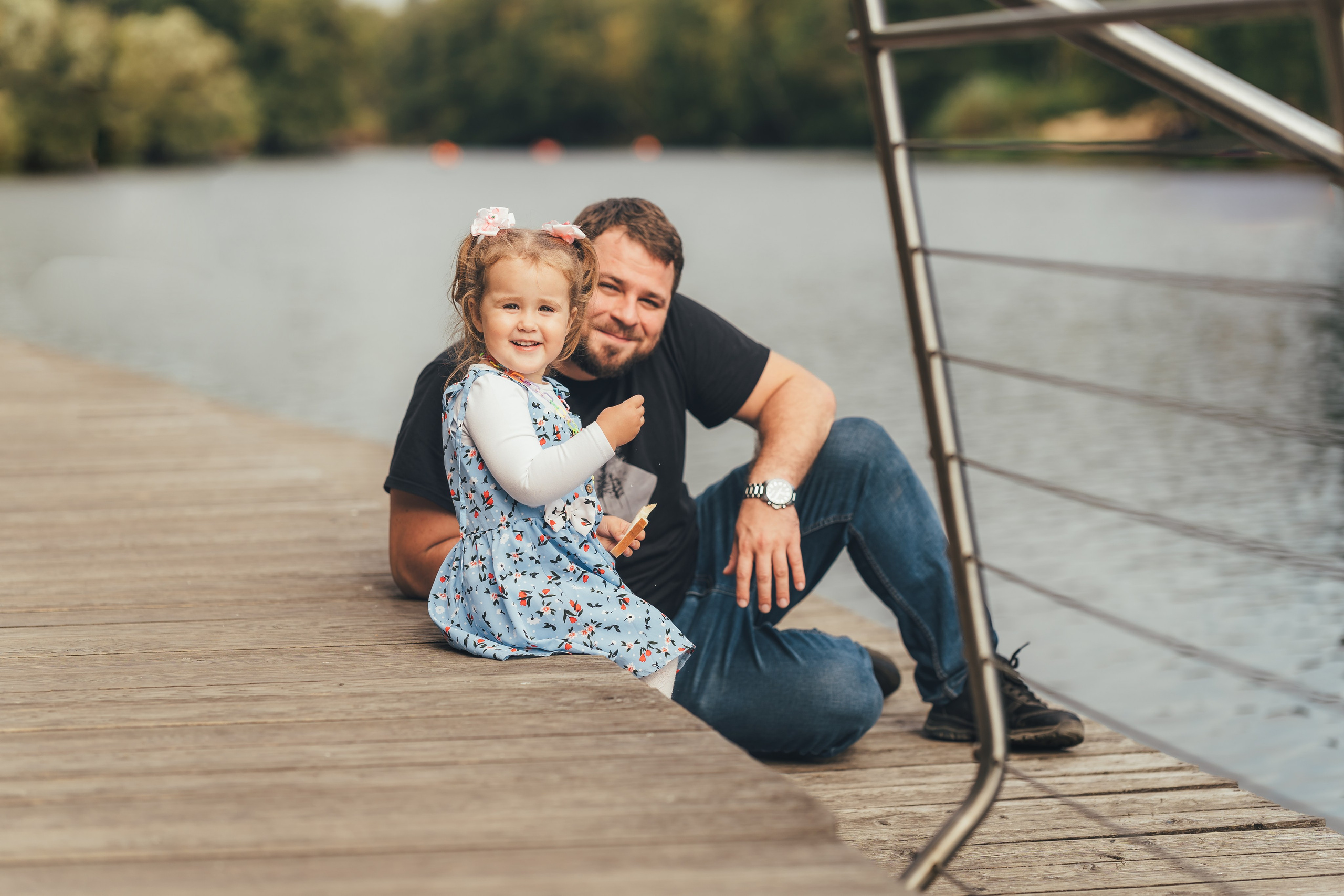 Денис с дочкой, Балашиха, парк Пехорка. Наталья Дукалова фотограф Щелково Королев Пушкино Москва Балашиха