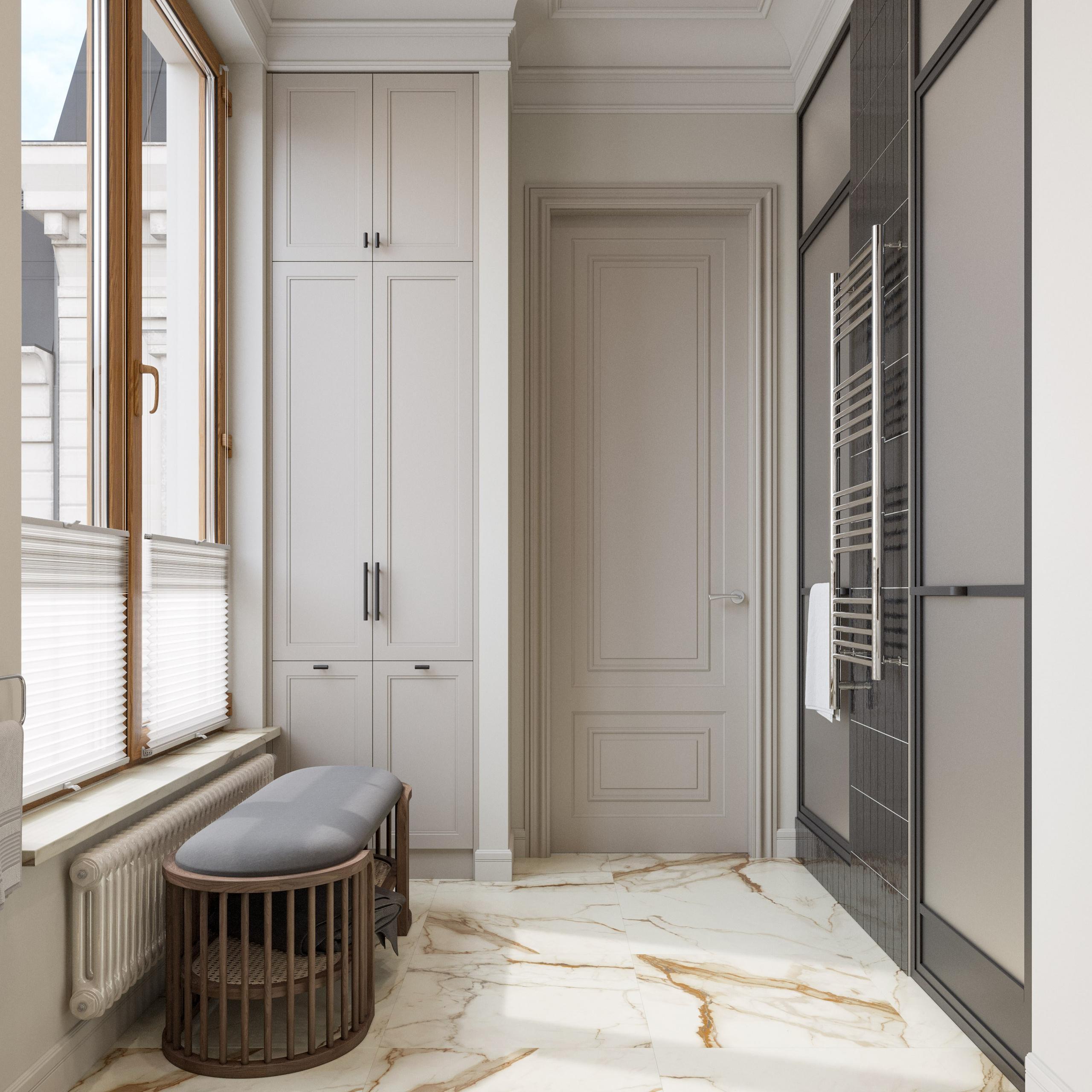 Неоклассика в Петербурге: 3D Визуализации Квартиры с Винтовой Лестницей в Гостиной. Визуализатор интерьера в Москве | Брагин Кирилл