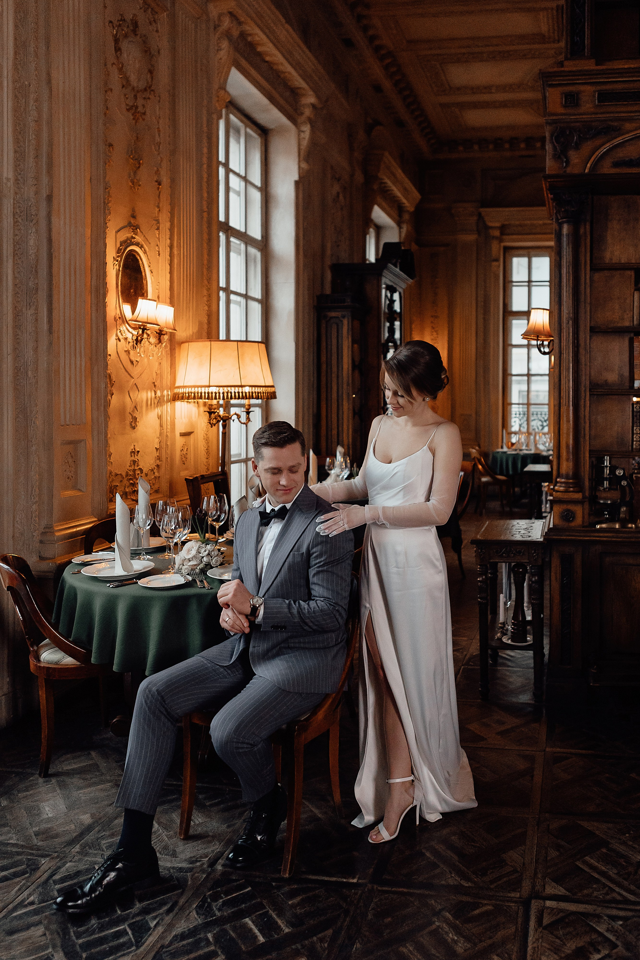 Свадебная фотосессия в кафе Пушкин