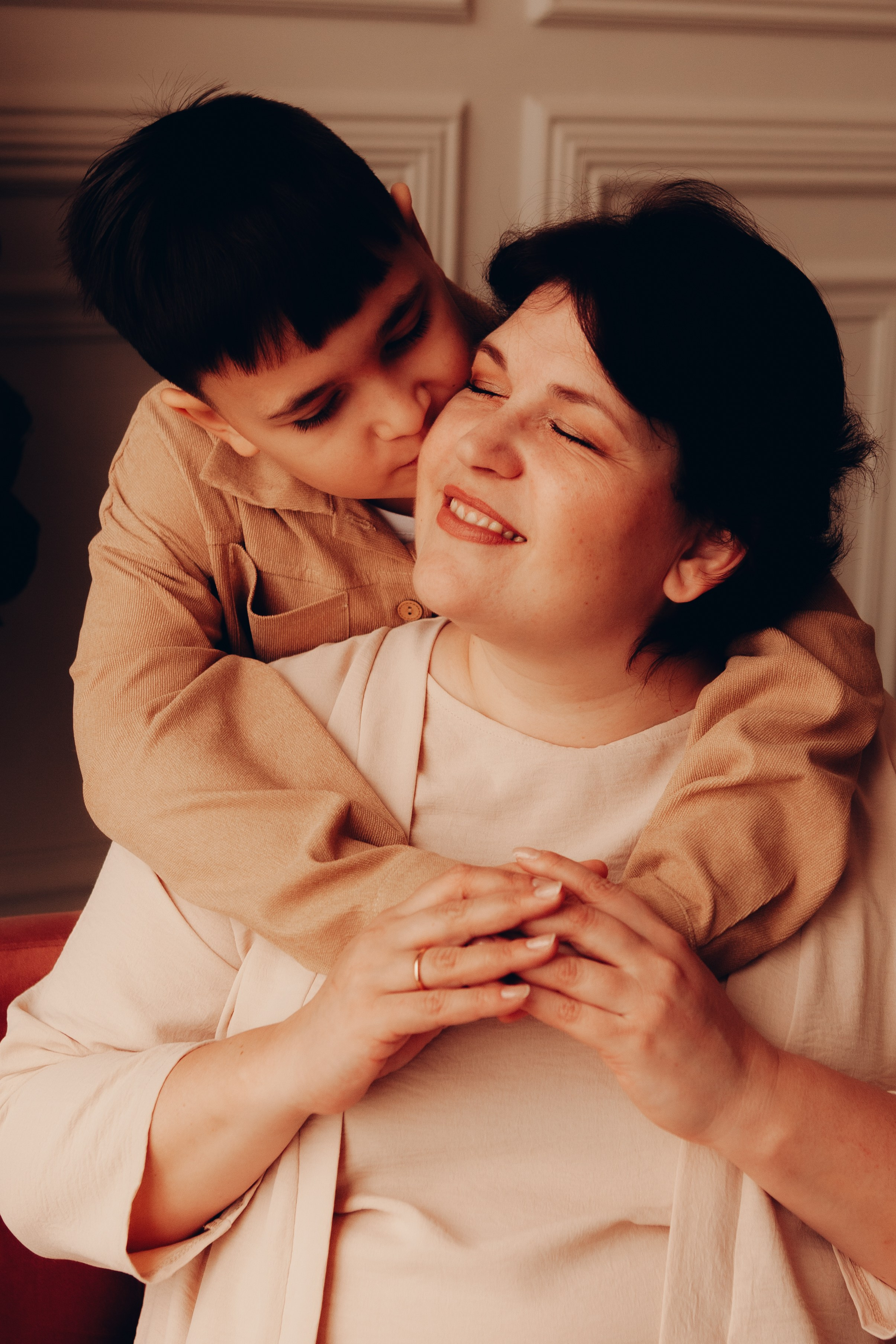 Катя с семьей. Фотосессия новорожденных в Москве фотограф Савина Анастасия