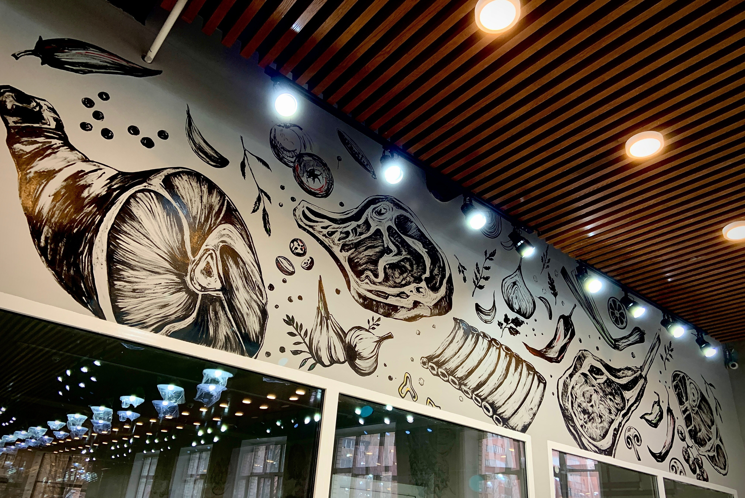 Роспись эко-рынка "Твоя территория", г. Железногорск