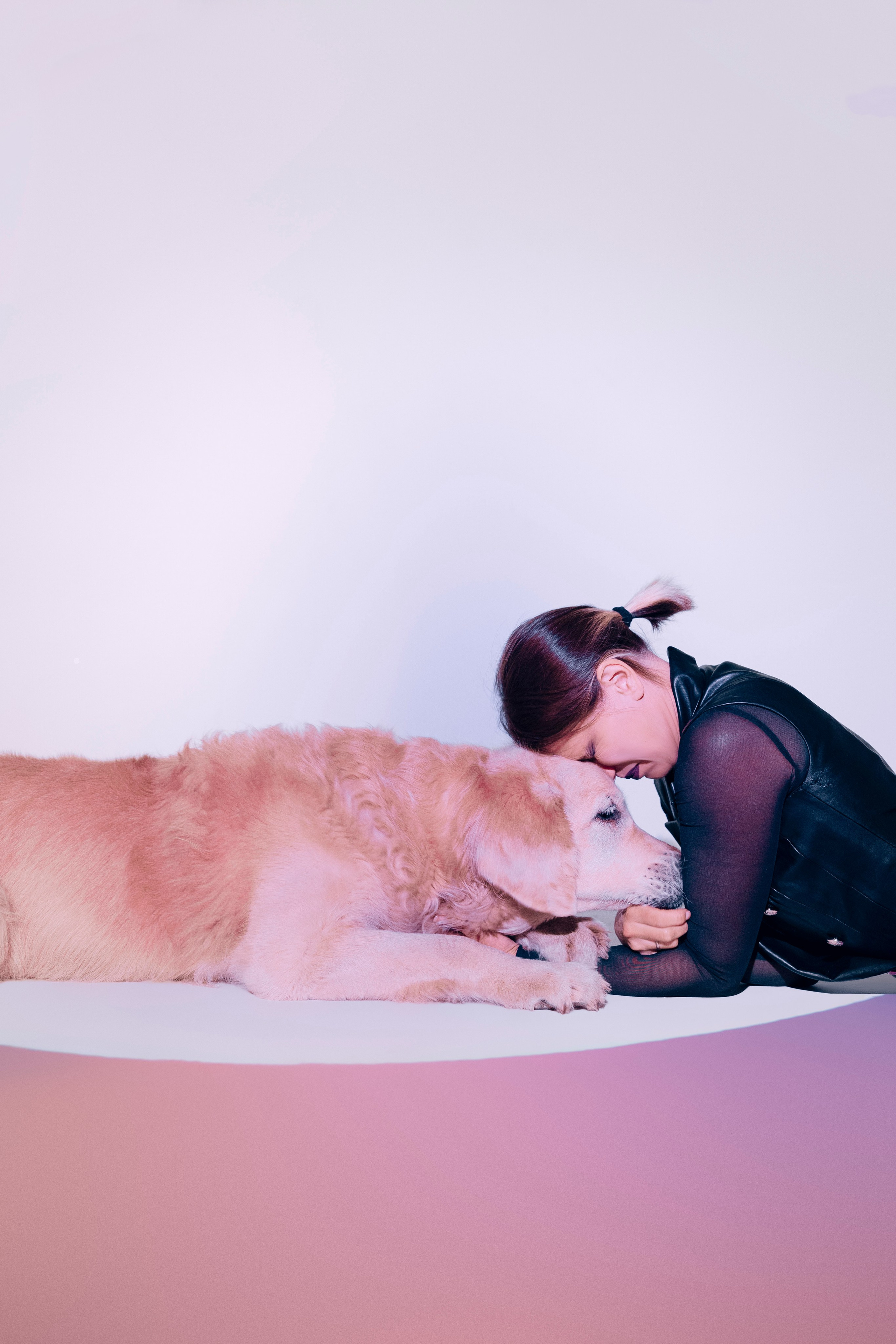 Съемка в студии с собакой. Анастасия Белаш