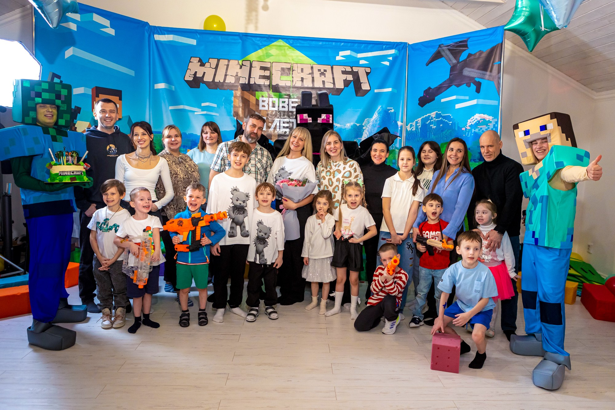 День Рождения Вовы в стиле майкрафт. Фотограф в Оренбурге. Профессиональный фотограф