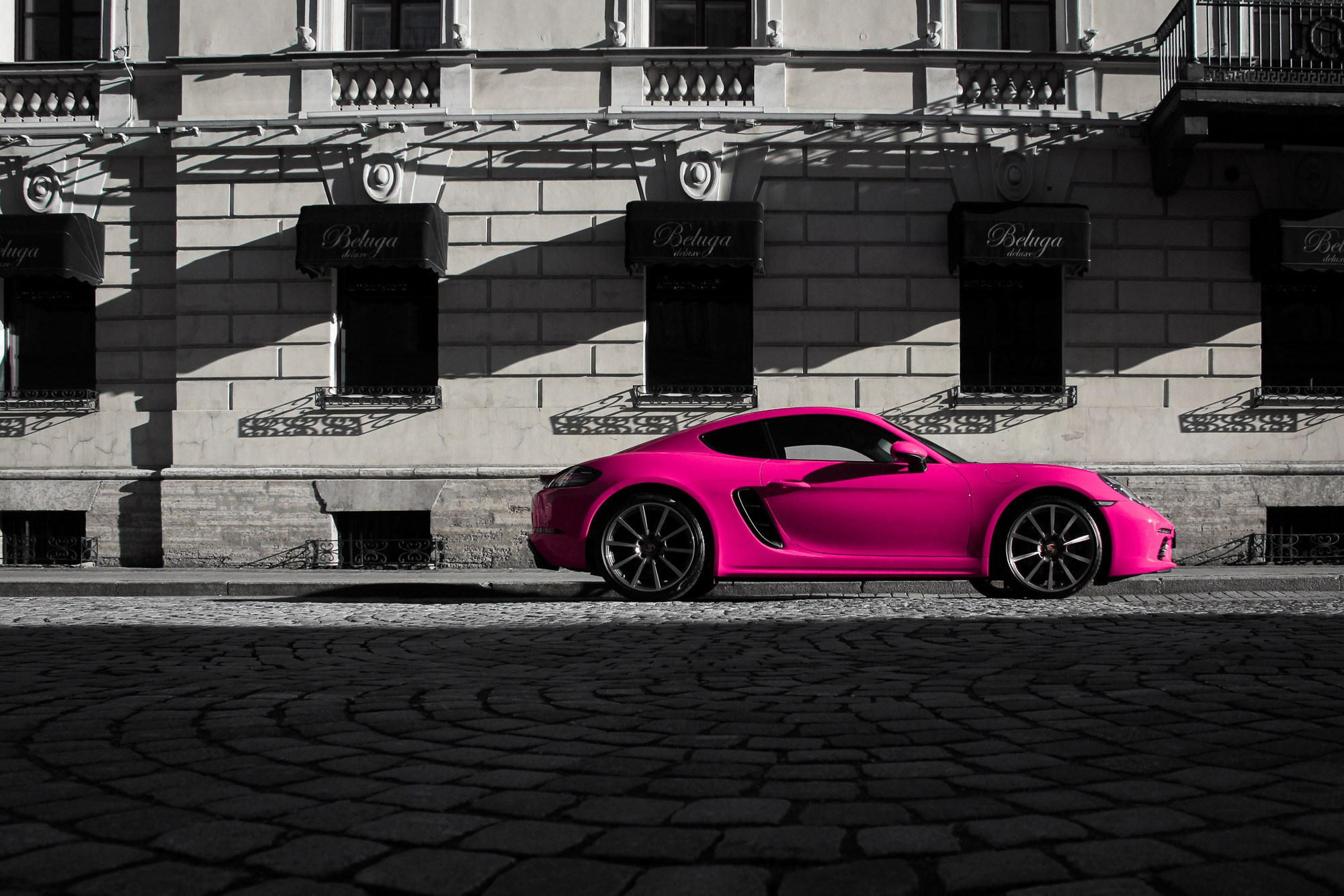 Pink Porsche. Alexandrovna photography