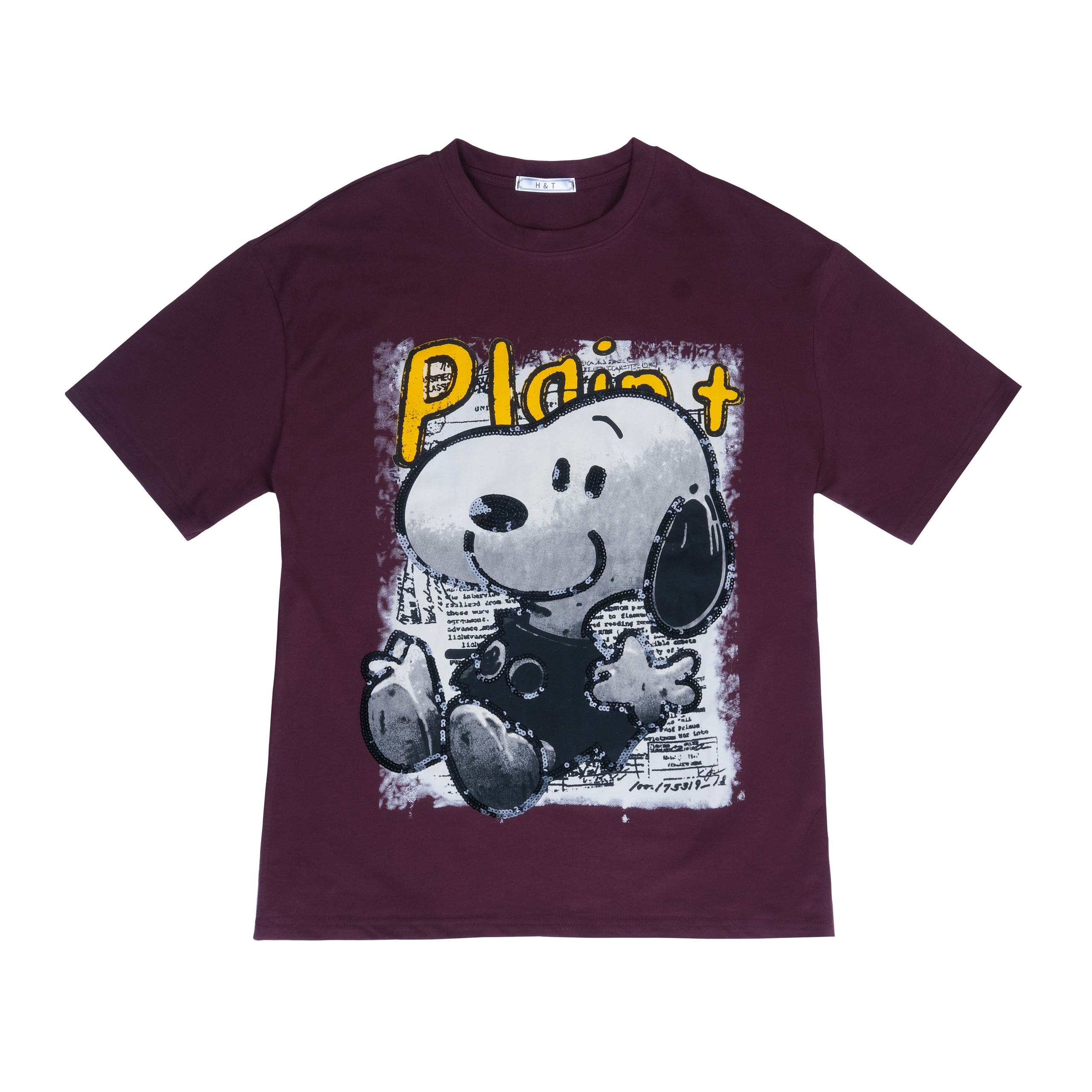 Футболка цвета баклажан