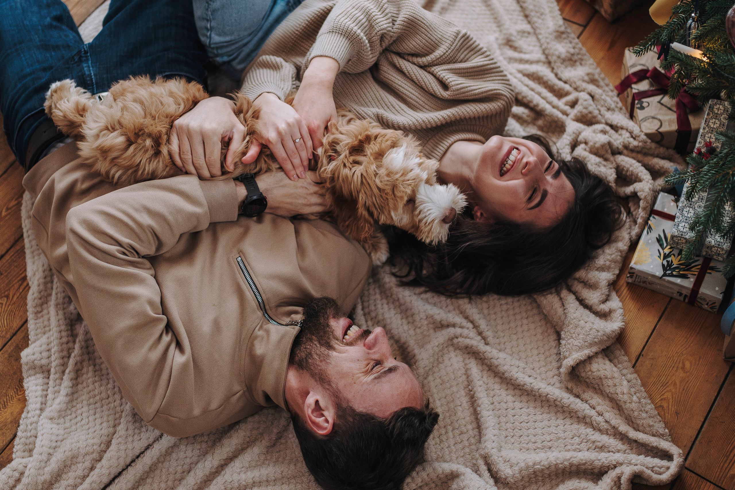 Мёрфи, Таня и Антон. Фотограф анималист в Спб недорого Олеся Майорова