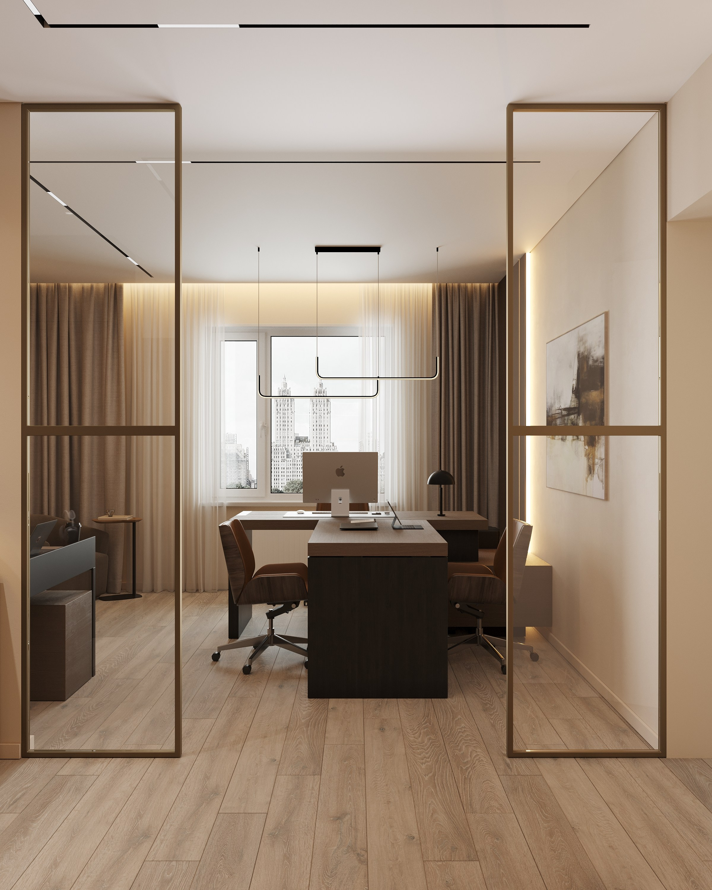 SPB | OFFICE WELL 59 м². 3d визуализатор Анастасия Науменко