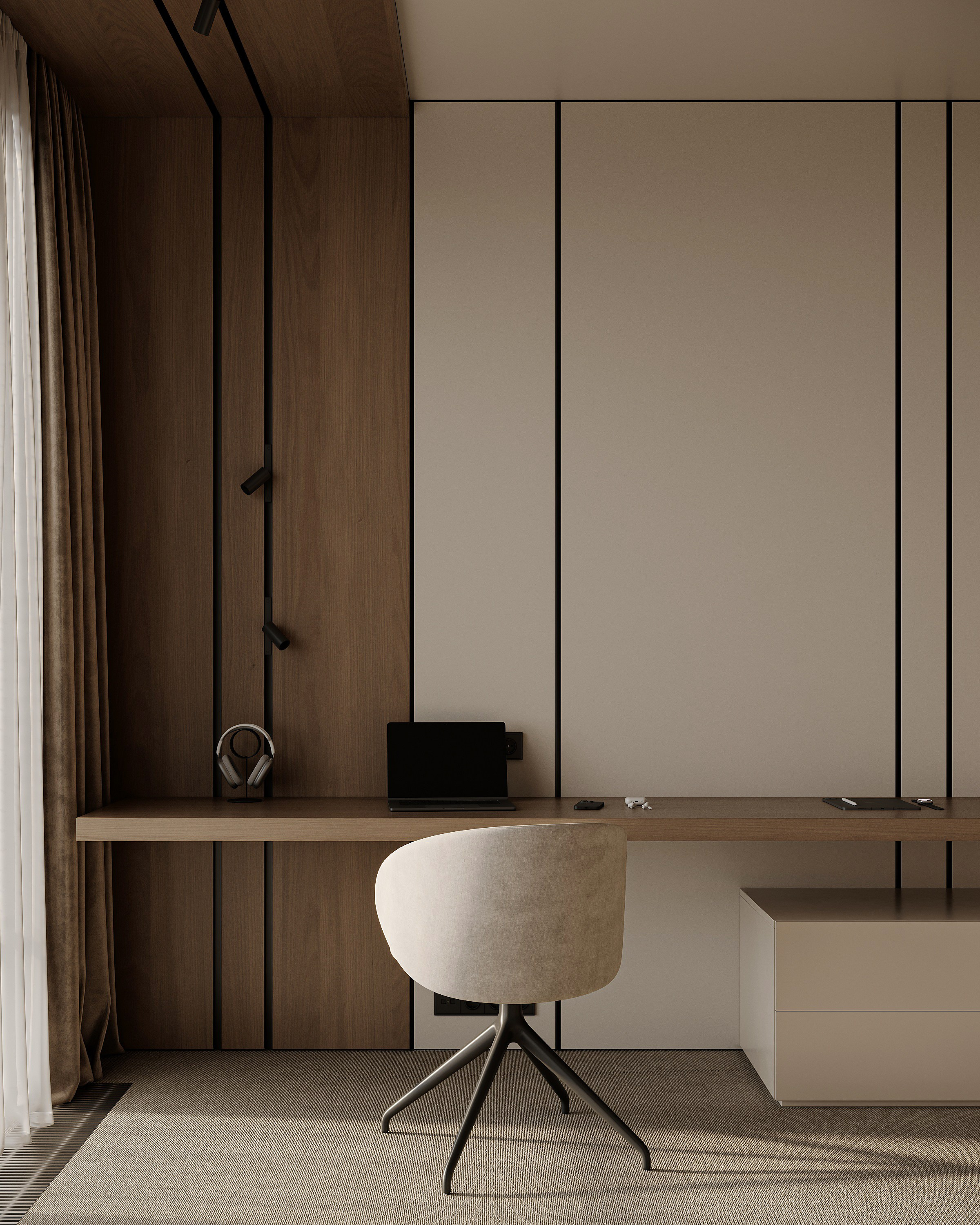 Современное рабочее место в детской комнате