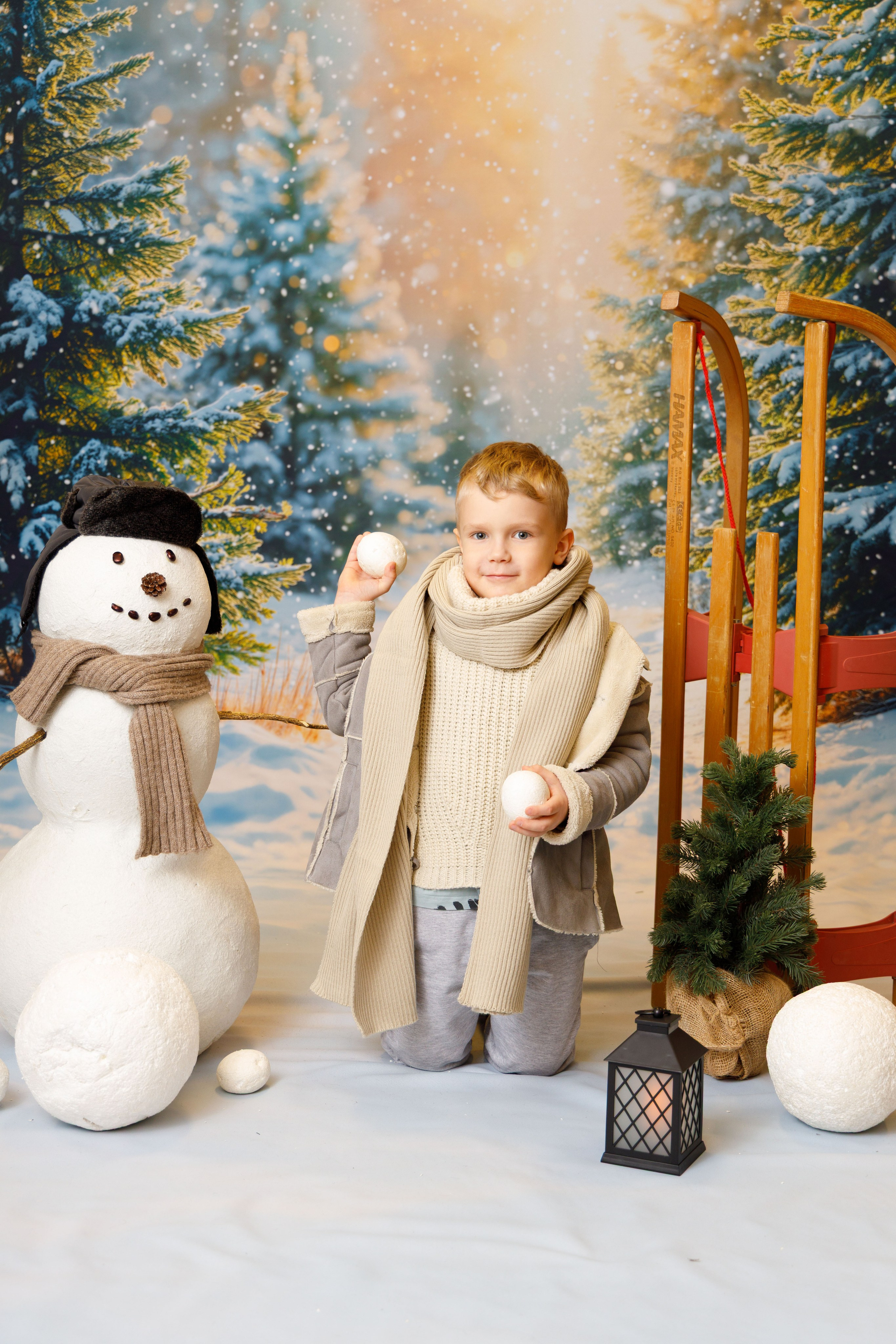 Зимний лес. Детская фотостудия Москва