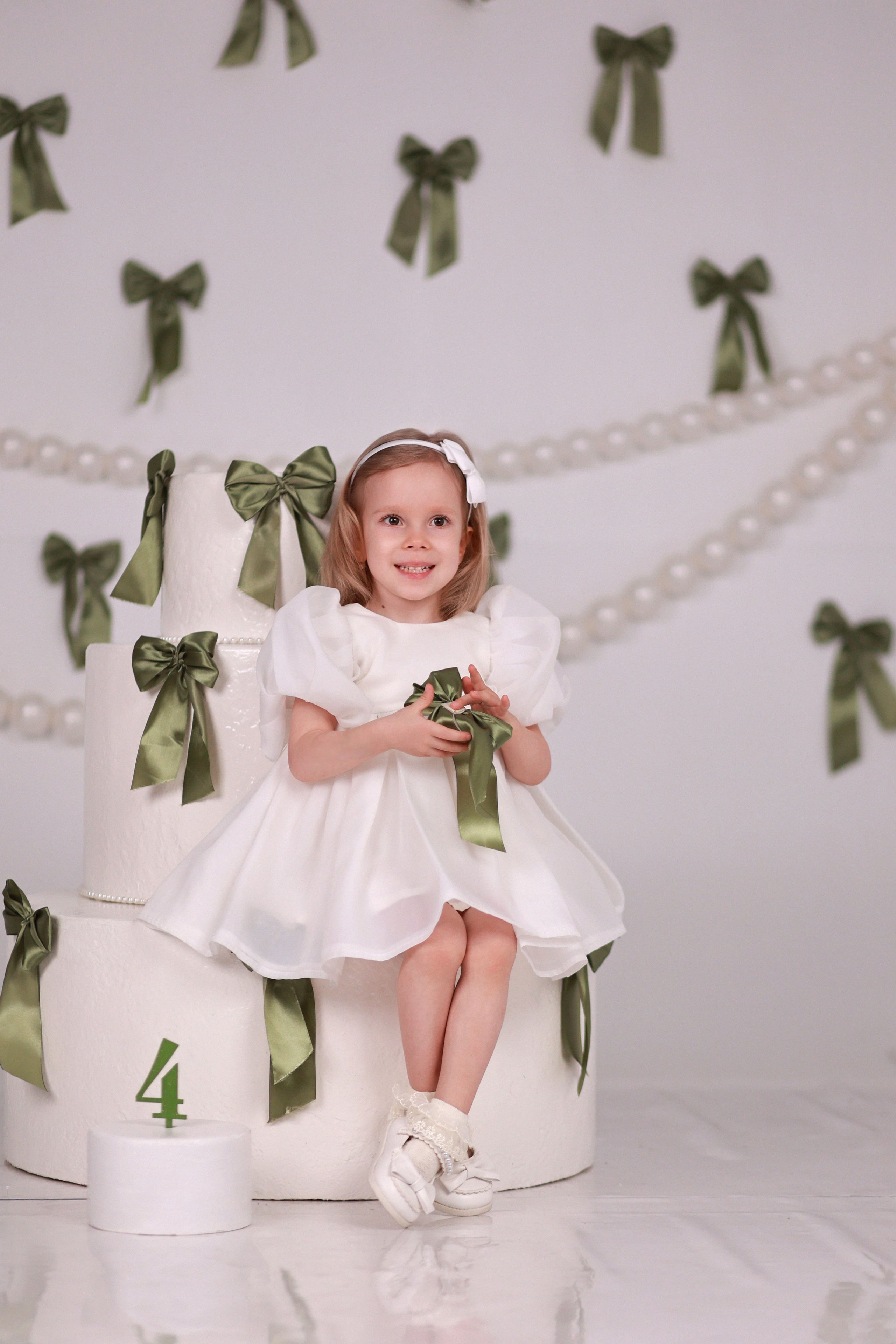 Зеленые бантики. Детский семейный фотограф Краснодар