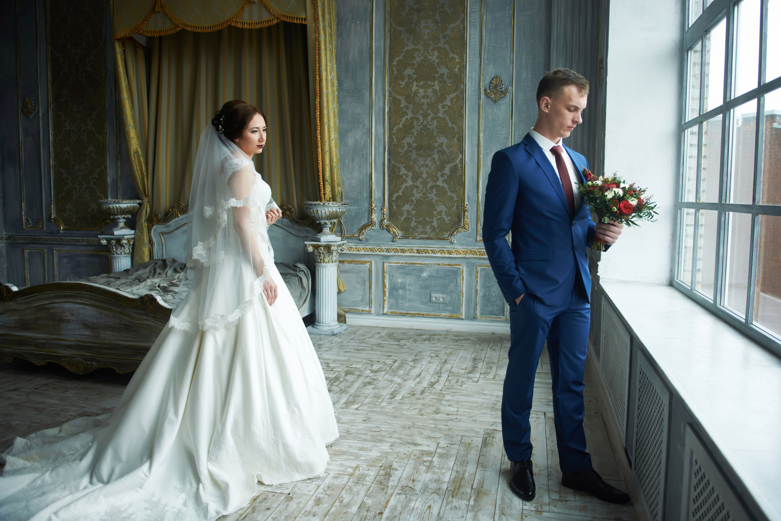 Индира и Дмитрий (свадебная фотосессия в Ботаническом саду и в фотостудии). Портретный, семейный и свадебный фотограф в Санкт-Петербурге и в Пушкине Ширяев Денис