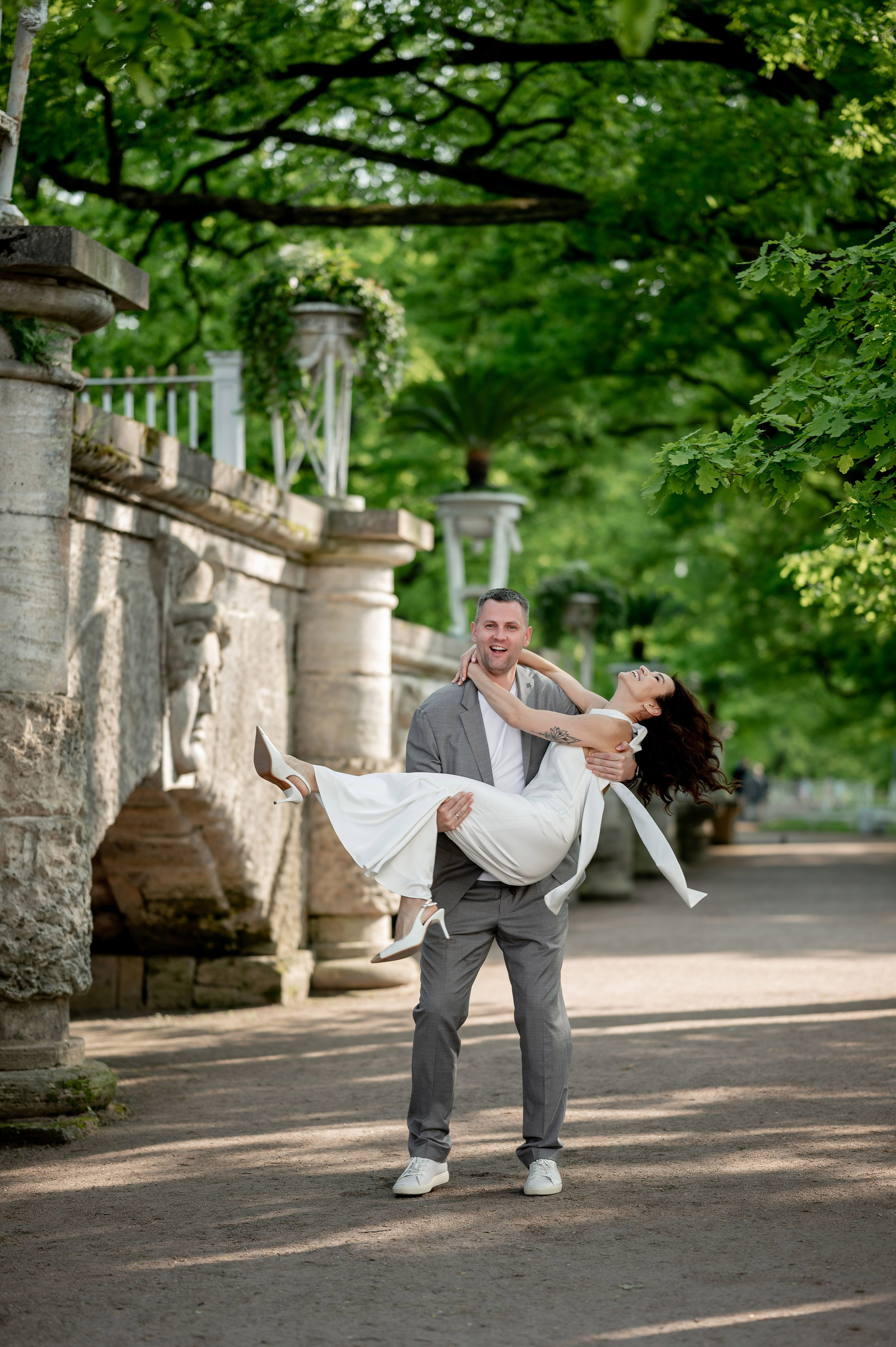 Алина и Алексей (прогулка на кабриолете, Академия Художеств, Екатерининский парк в Пушкине). Портретный, семейный и свадебный фотограф в Санкт-Петербурге и в Пушкине Ширяев Денис