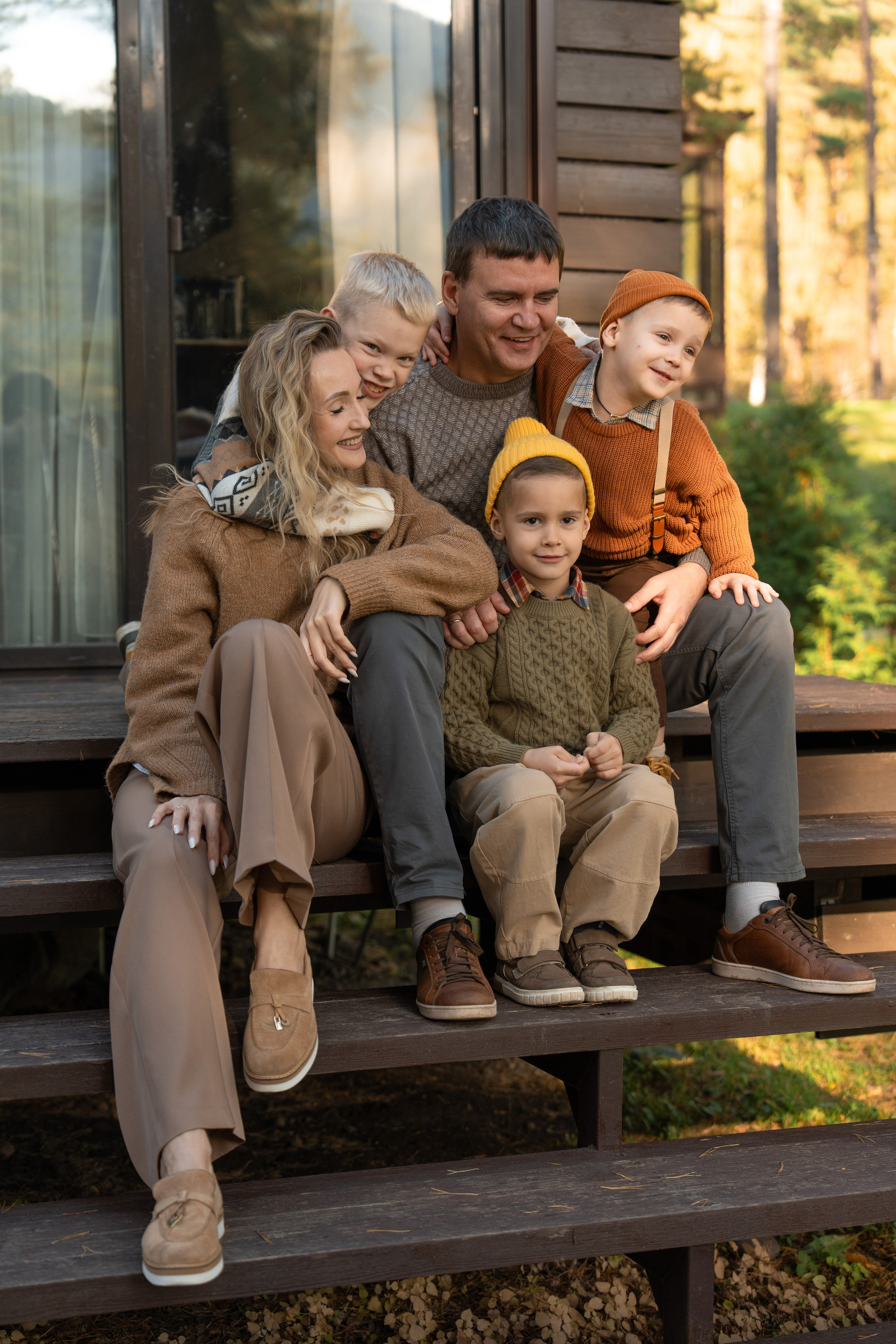 Семейная фотосессия в Москве для большой семьи. Свадебный фотограф в Москве Анна Полушина