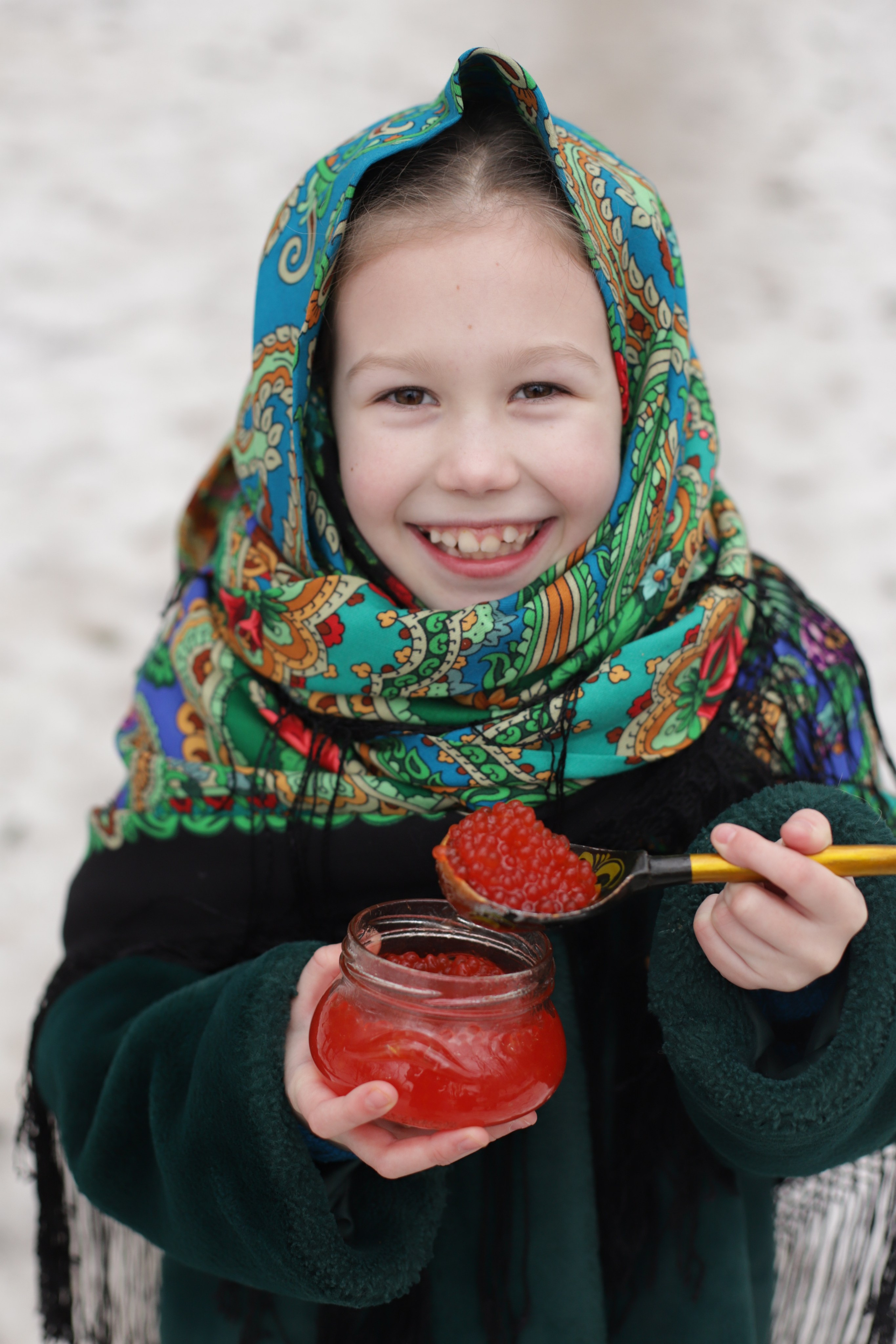 Девчёнки в павлопосадских платках и мальчишка. Диана Николаева — фотограф город Балашиха