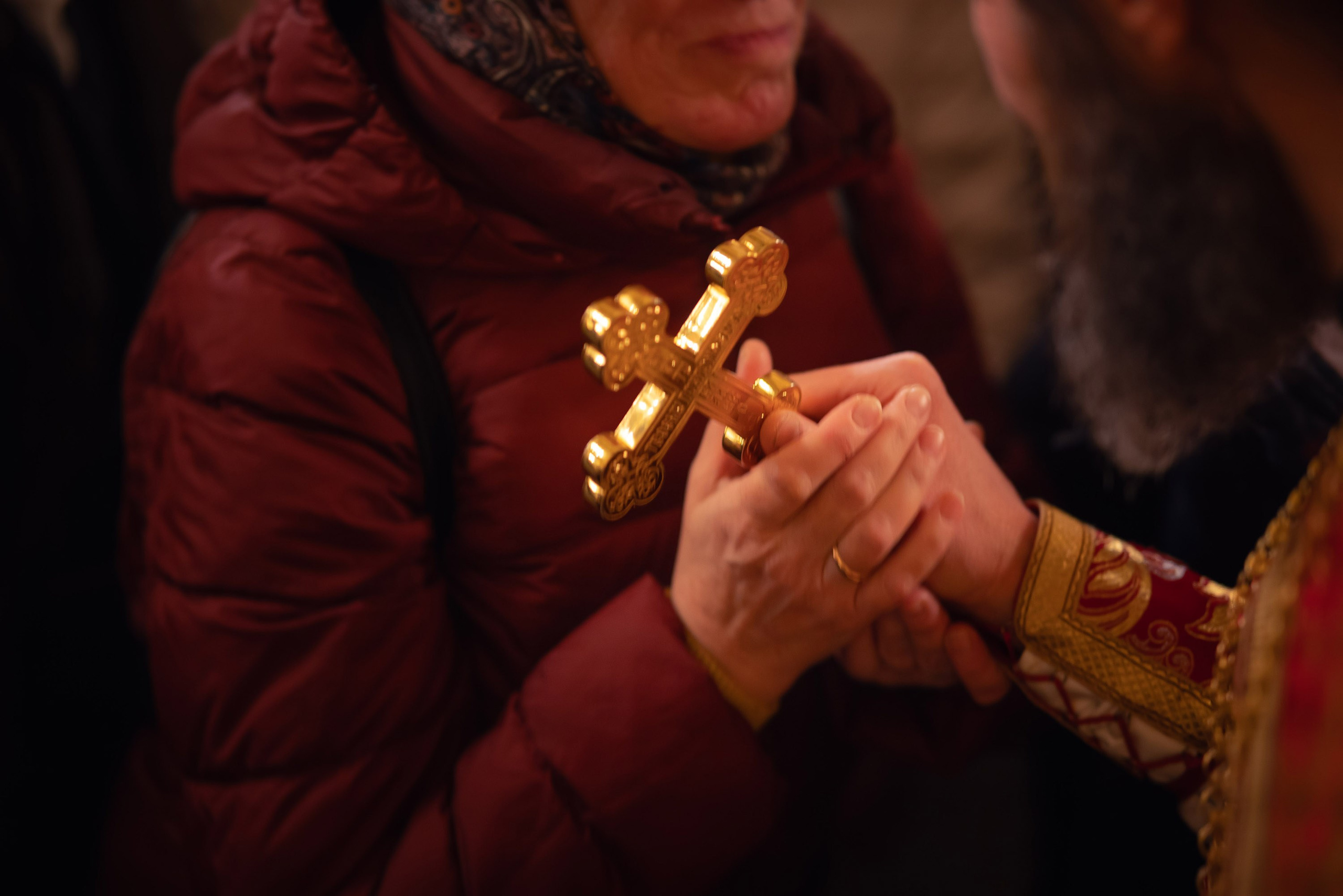 Богородский храм. Пасха. Полунощница, Божественная литургия. Антон и Татьяна Денисенко — В храме