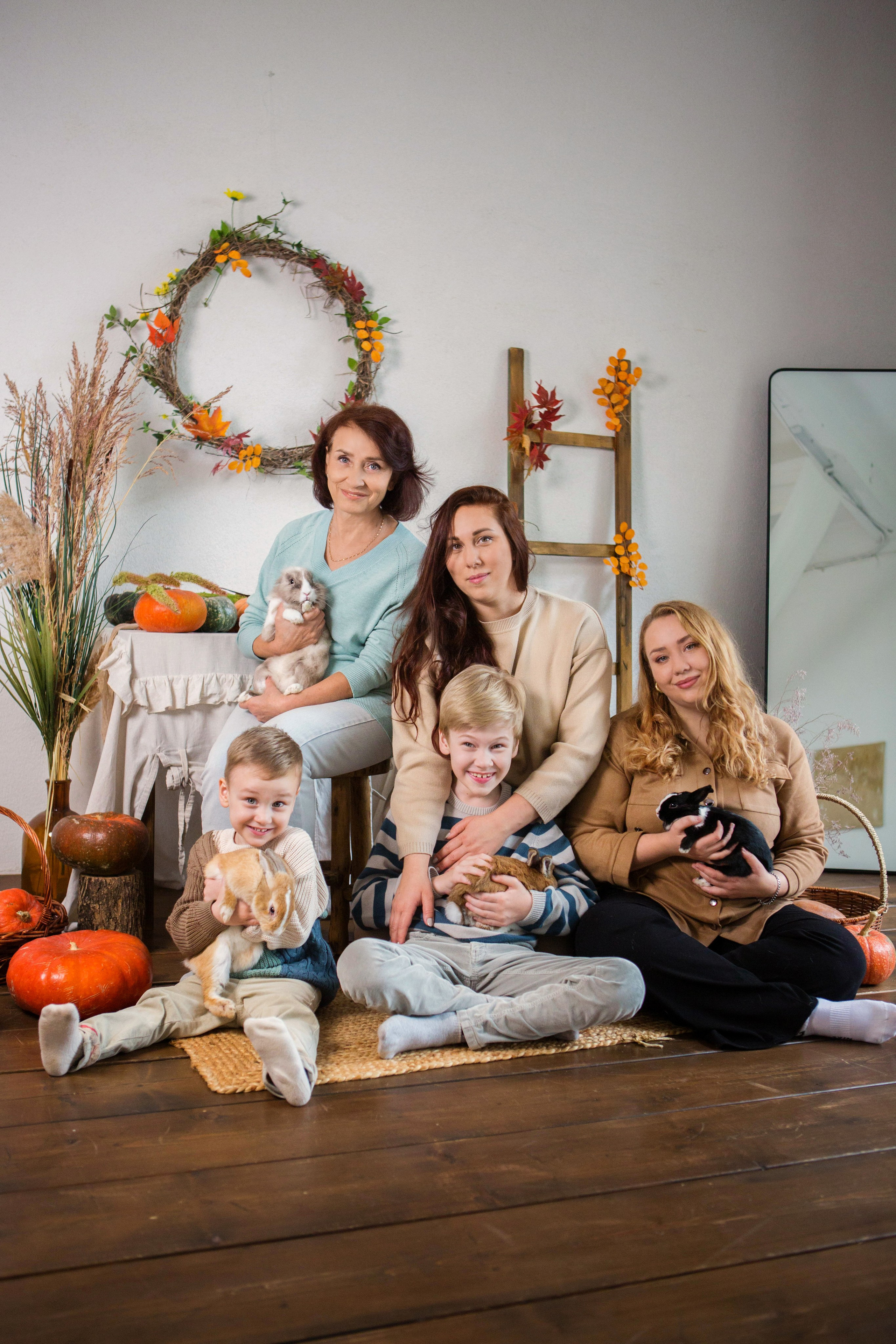 «Осень. Тыквы. Кролики». Фотостудия «Menstone». Свадебный семейный и детский фотограф в Краснодаре Карина Федоровская