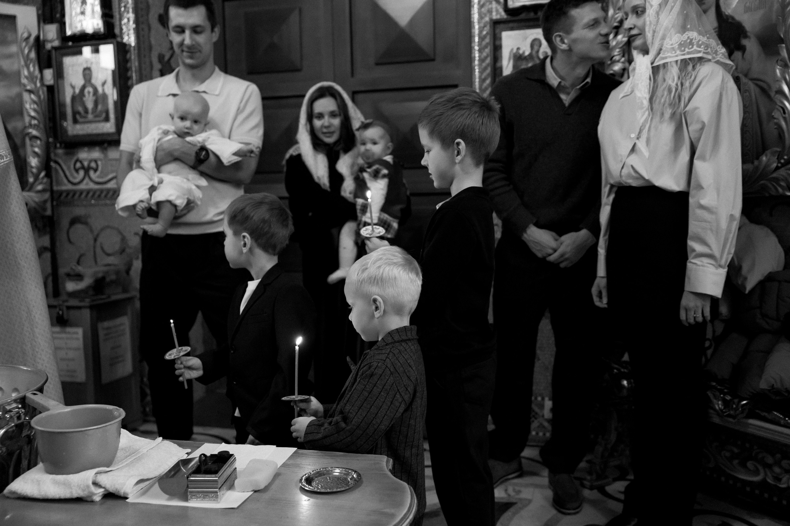 Крещение Ивана в часовне Серафима Саровского