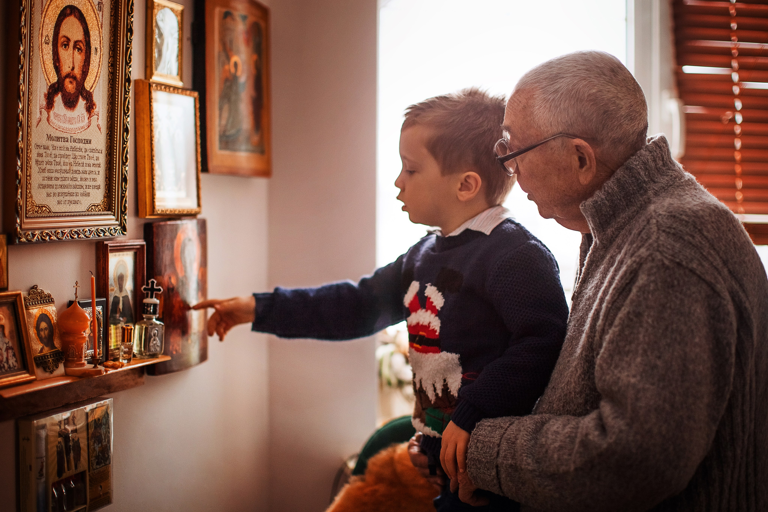 Олег Анофриев с внуком. Детский и семейный фотограф Зоя Павкина