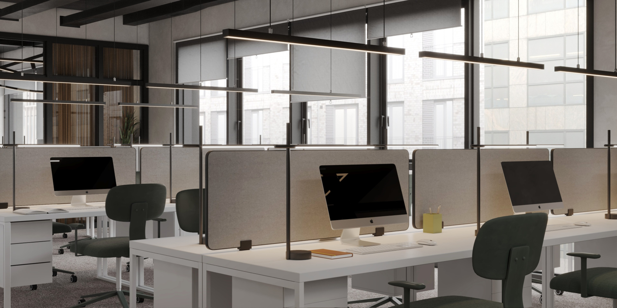 Офис 234 м². Ксения. 3D‑визуализатор