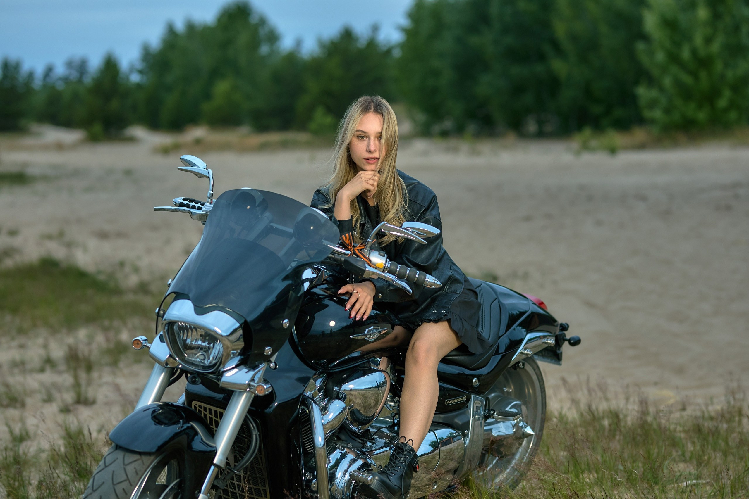 Фотосессия с мотоциклом для двоих, заволжье, чебоксары, чувашия